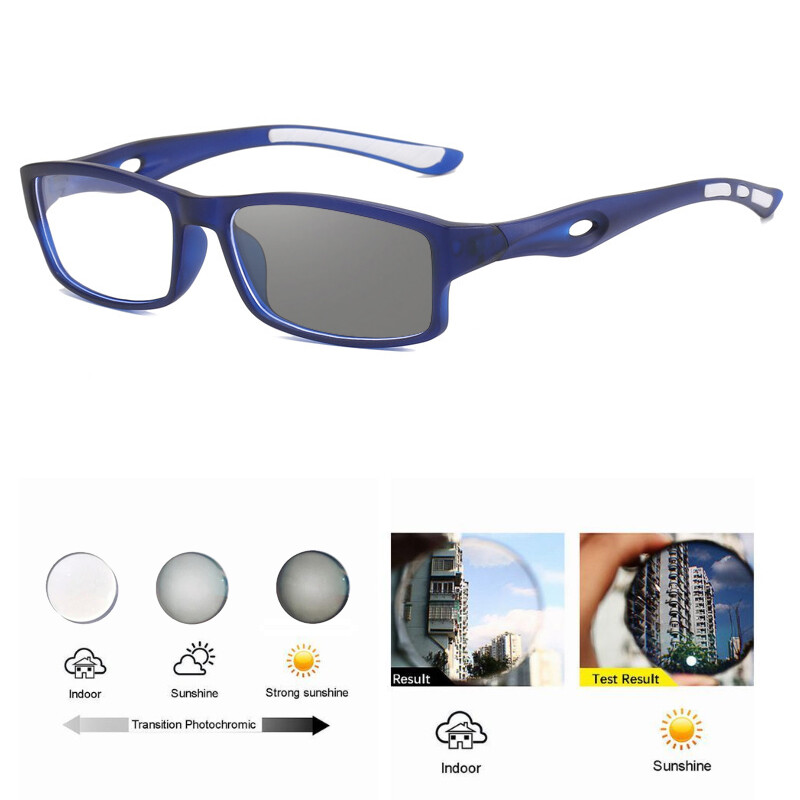 Men Women Square Photochromic Reading Glasses Classic Sport Fashion Sunglasses