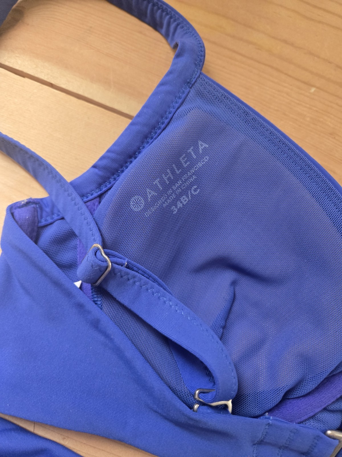 Athleta Womens Underwire Bikini Bra Top 34b/c High Waist Bottom Medium Royal…
