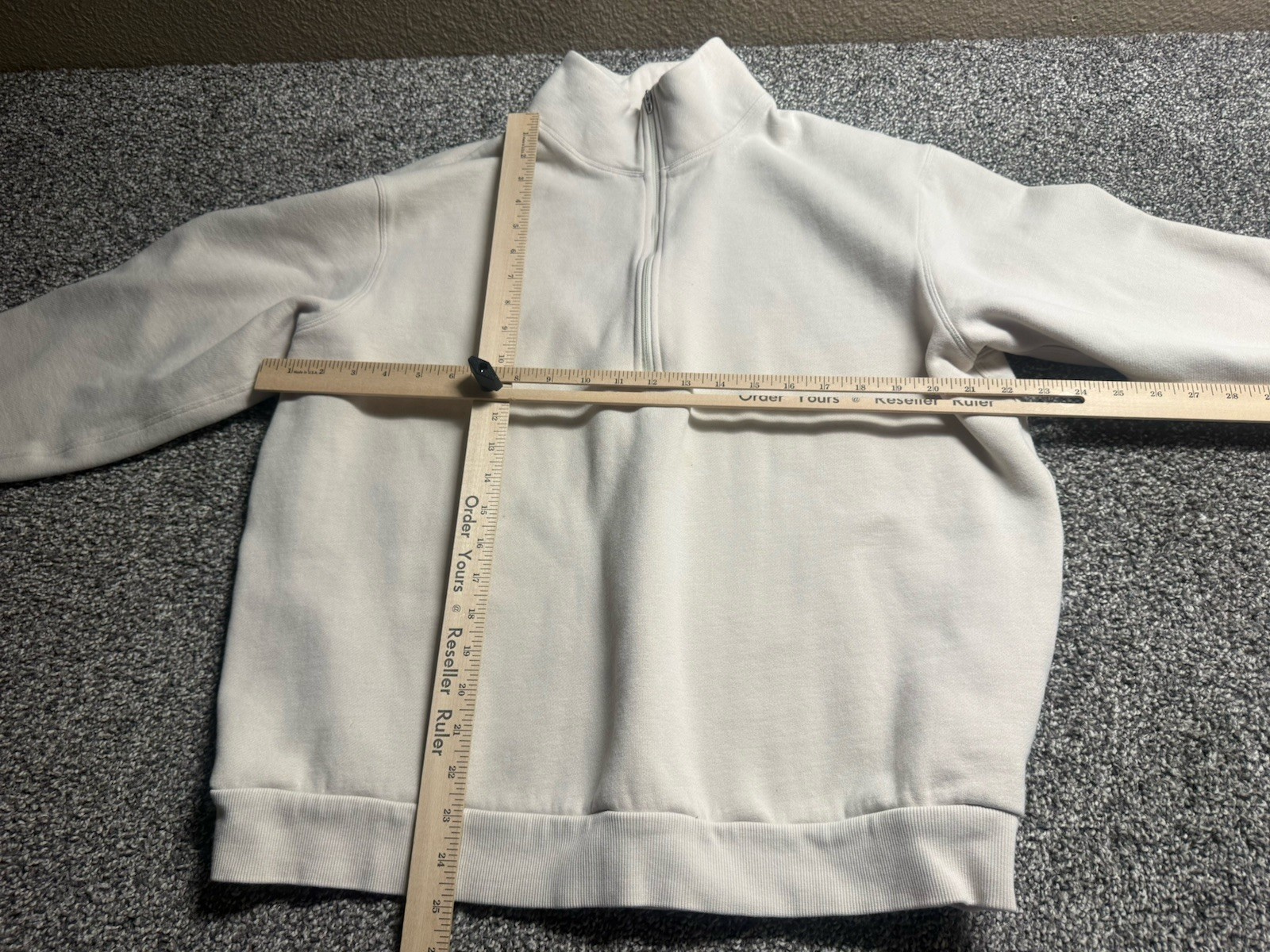 Lululemon Sweater Half Zip Pullover XL Beige Oversized Fleece 1/4 Zip LM3DTCS