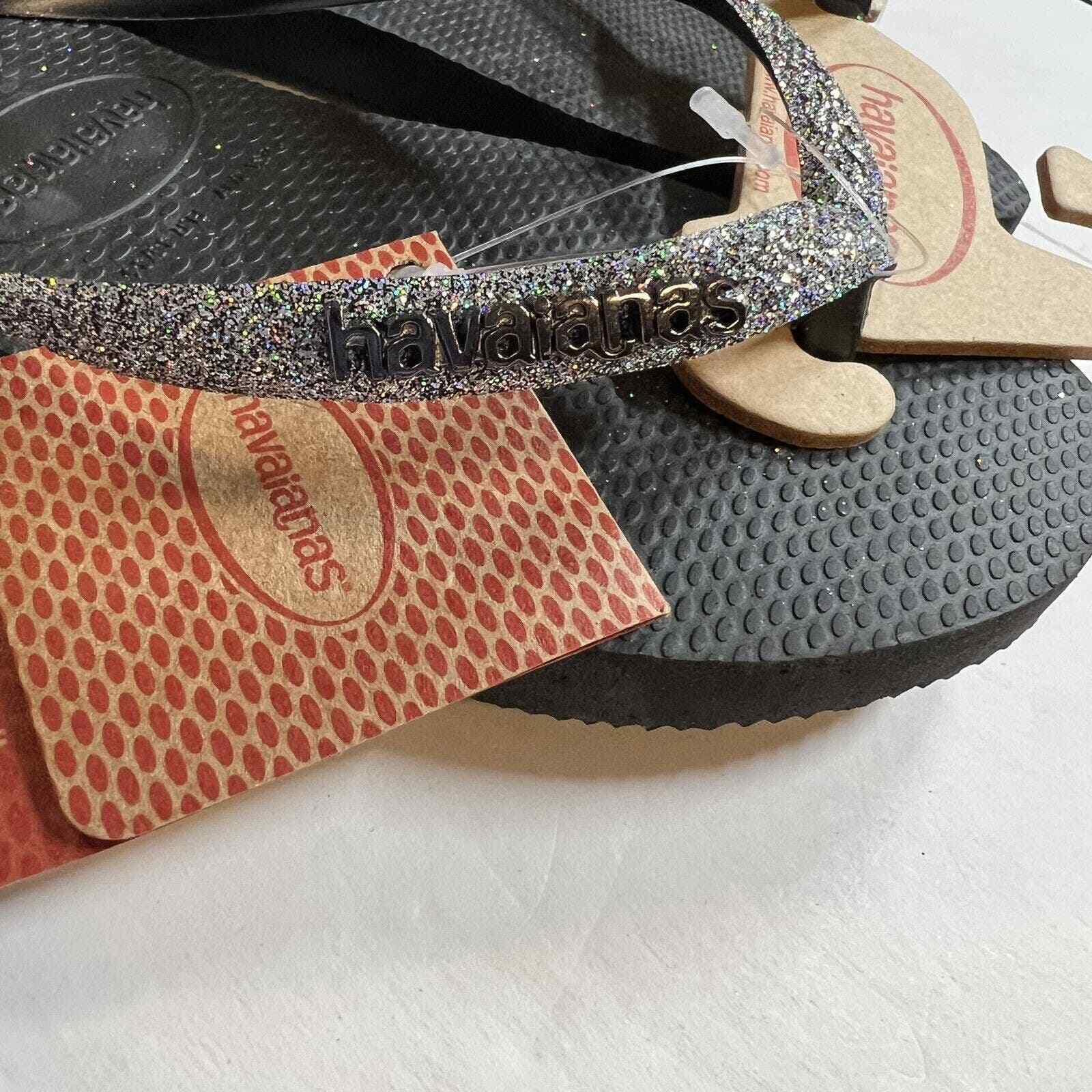 Havaianas Kids Slim Glitter Flip Flops Size 11/12 New