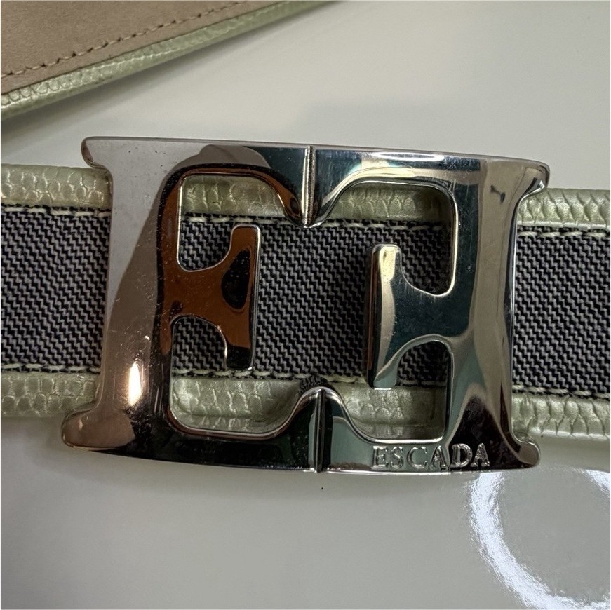 ESCADA Made in Italy Women’s Green Fashion Belt Size 44 vintage