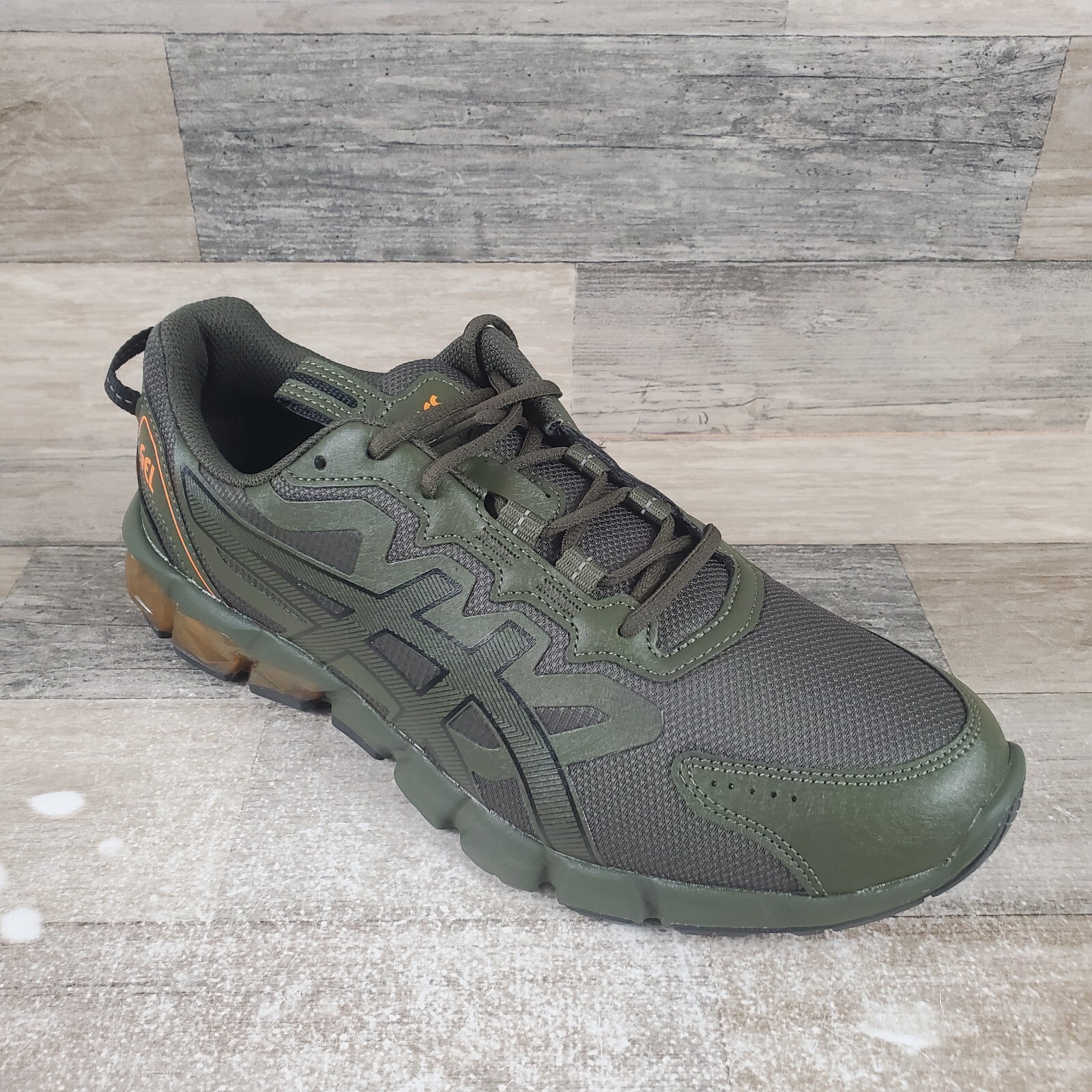Asics Gel Quantum 90 Mens Shoes Sz 9 Athletic Running Olive Canvas Black Sneaker