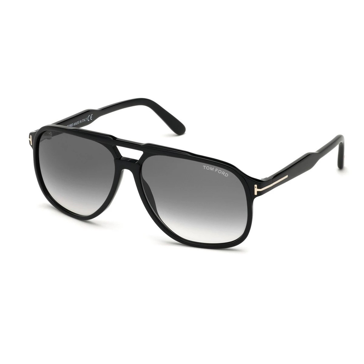 Tom Ford Raoul FT0753 01B Shiny Black Gradient Smoke 62 mm Men’s Sunglasses