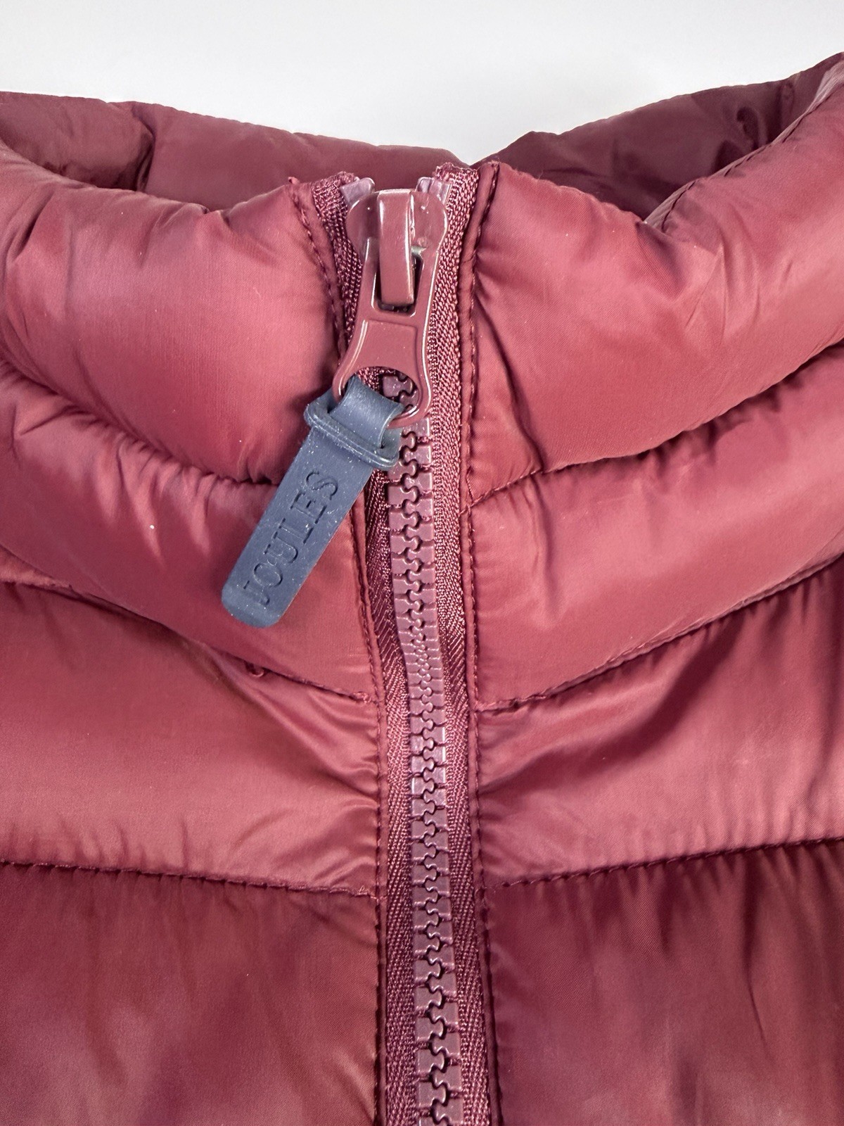 Joules Mens Puffer Gilet Jacket Burgundy Size XL, Hiking,walking, Quilted Warm.