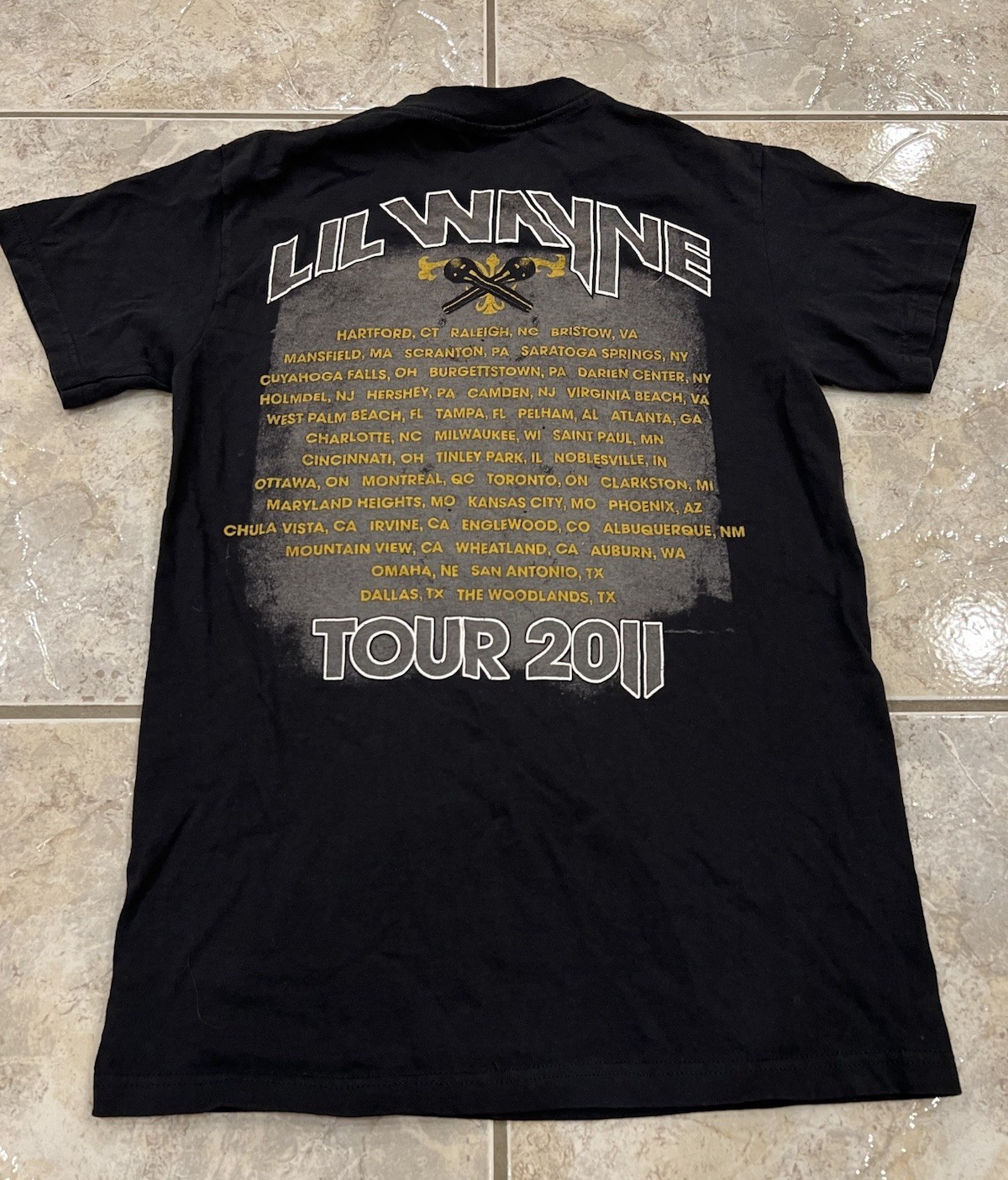 Lil Wayne T-Shirt Tour 2011 Double Sided Small I Am Still Music Concert Delta
