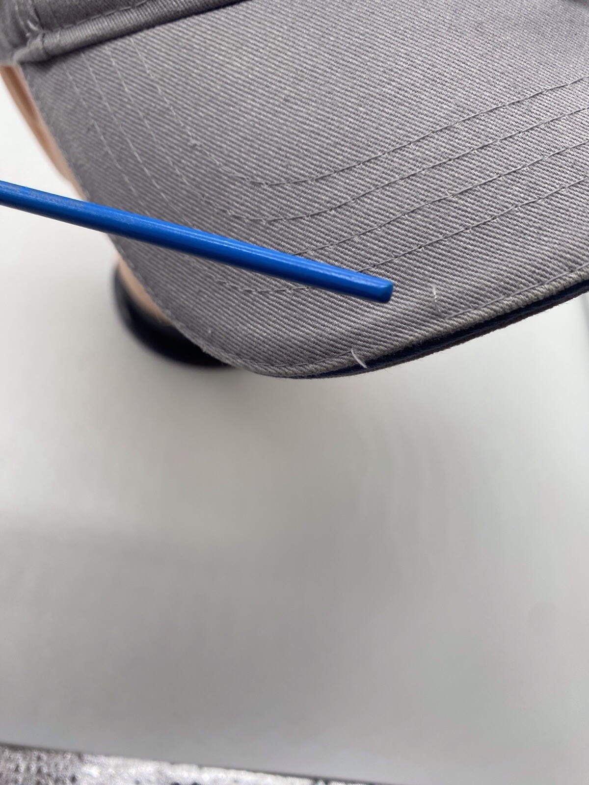 Back Gray/Royal Blue Lace And Trim On Bill. Blemish In Photo On Brim