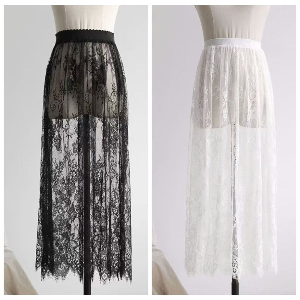 Flower Safety Skirt Petticoat 75cm Mesh Underskirt Slips Dress Commuting