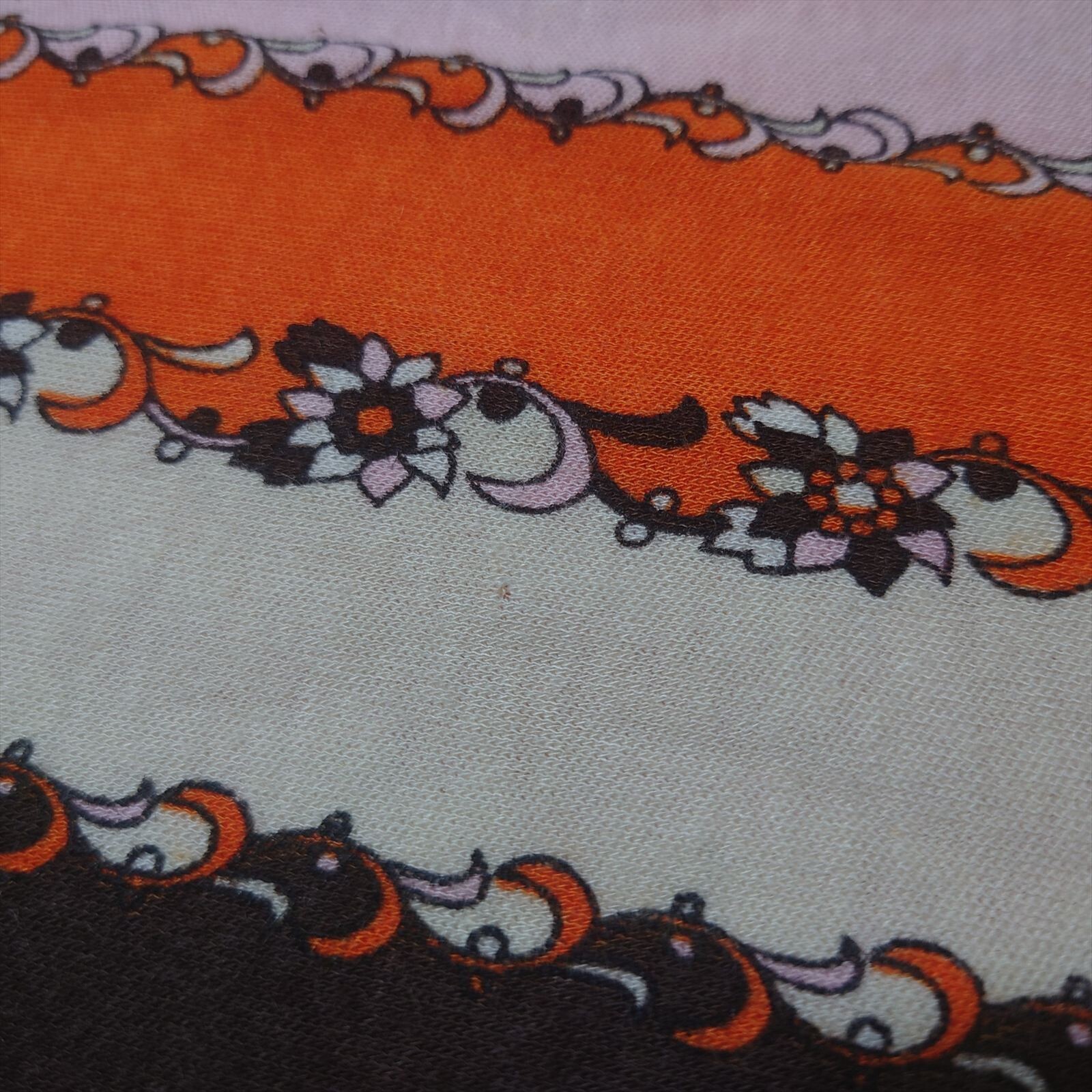 Emilio Pucci Scarf rectangle 200cm 78″ 15cm 5″ viscose wool orange brown pink