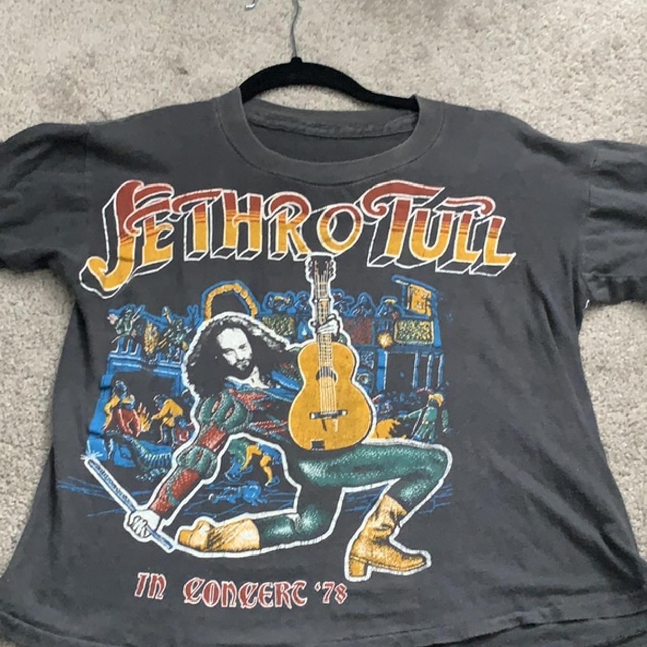 Rare 1978 Vintage Jethro Tull Band Black Short Sleeve Unisex Shirt S-5XL WA1766