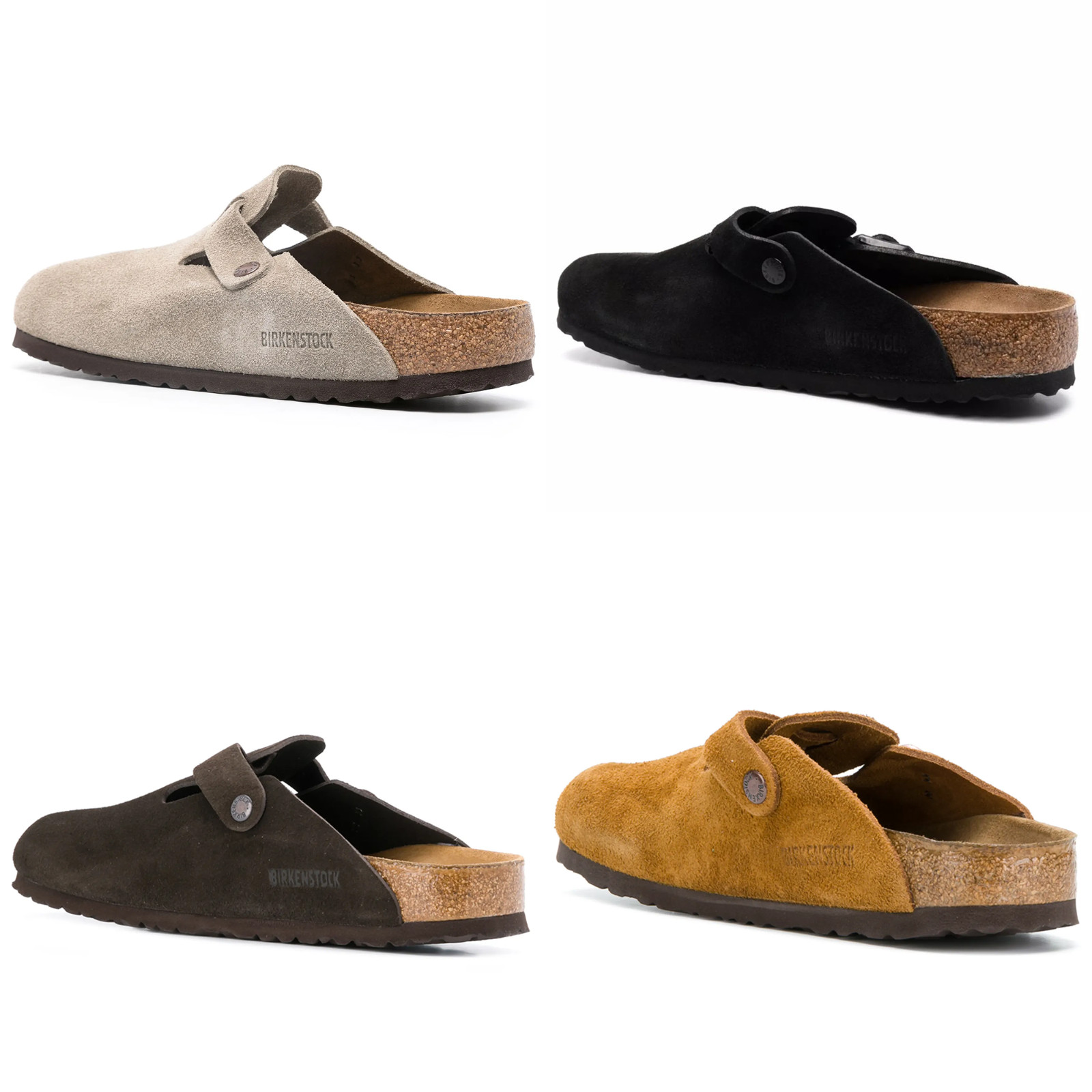 Birkenstock Boston Suede Leather Soft Footbed Clog Casual Women Shoes EU37-EU41