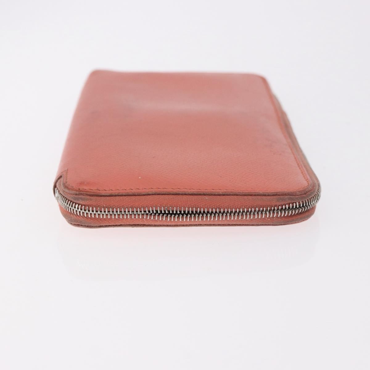 HERMES Pouch Canvas Leather 5 Set Beige Pink Purple Auth ti3991