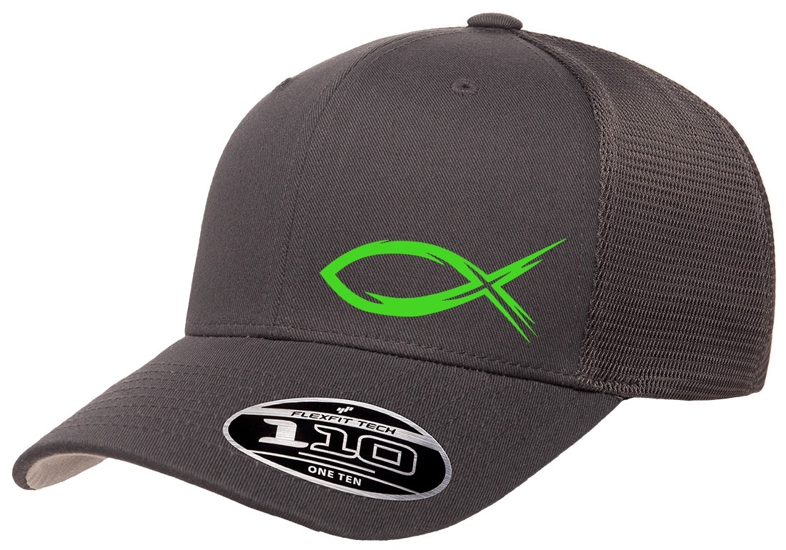 GOD JESUS RELIGION FISH TRUCKER SNAPBACK FLEXFIT 110M HAT *FREE SHIPPING*