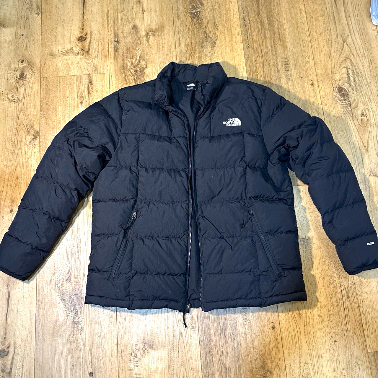 The North Face Men’s Black 600 Down Puffer Jacket Full Zip Stand Collar XL