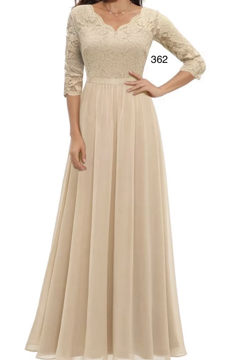Bridal Mother Bride MOB Dress Evening Party Wedding Elegant Soft Lace V-neck