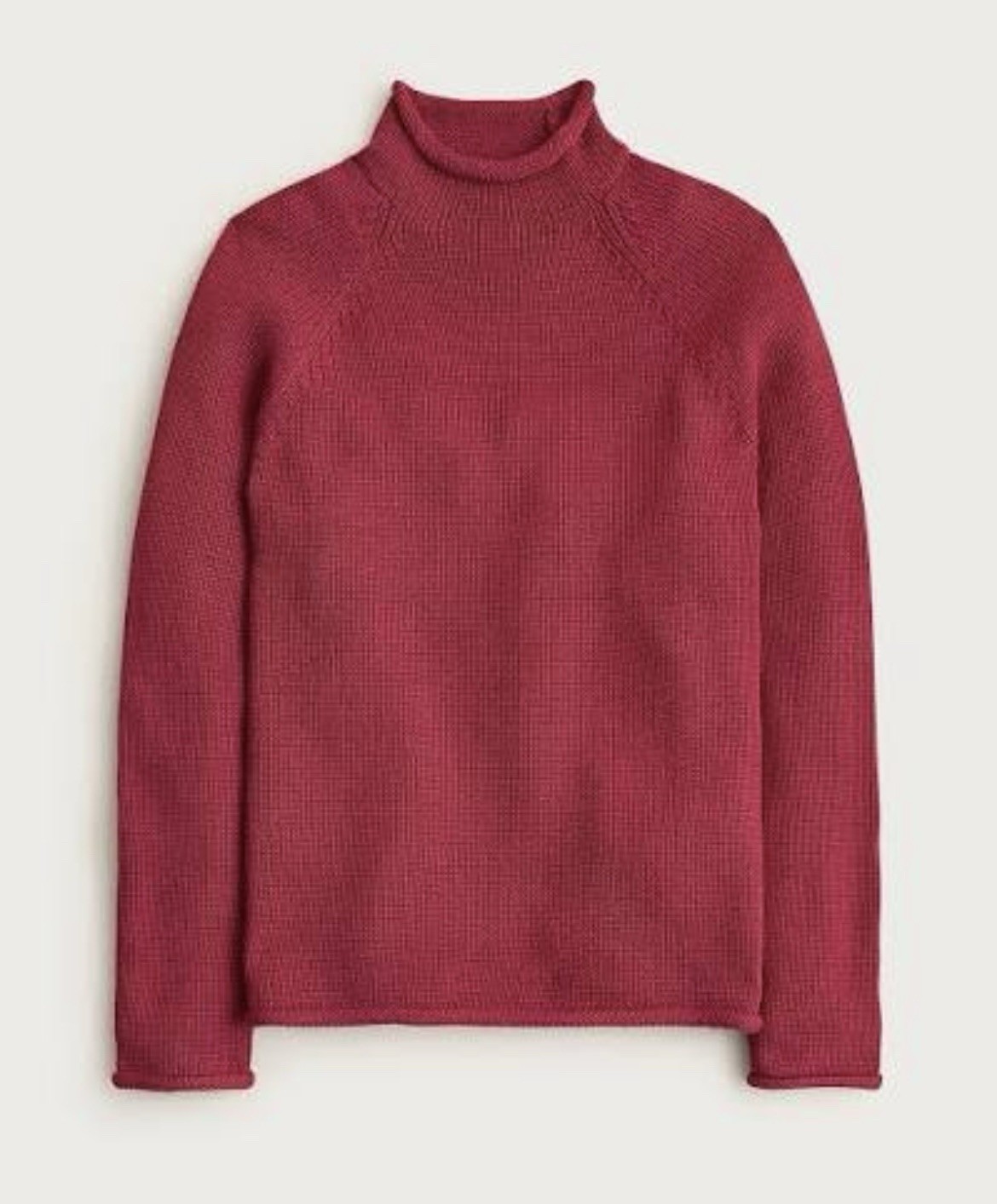 J. CREW 1988 Rollneck™ sweater in cotton in Burnt Red Size M $98 BW186