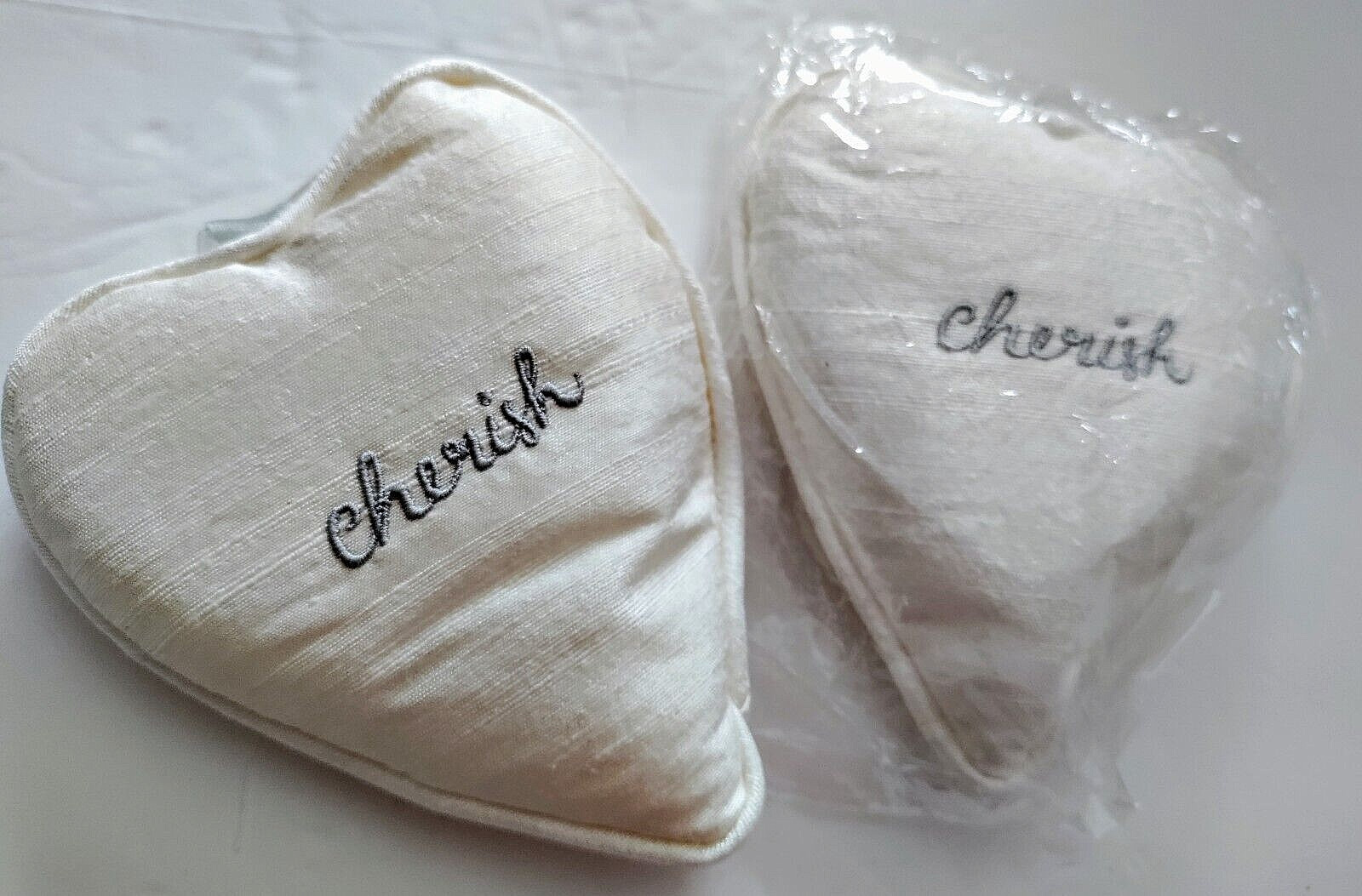 Hallmark Signature Hangable Sachet Heart Pillow w/Pocket for Notes Set of 2
