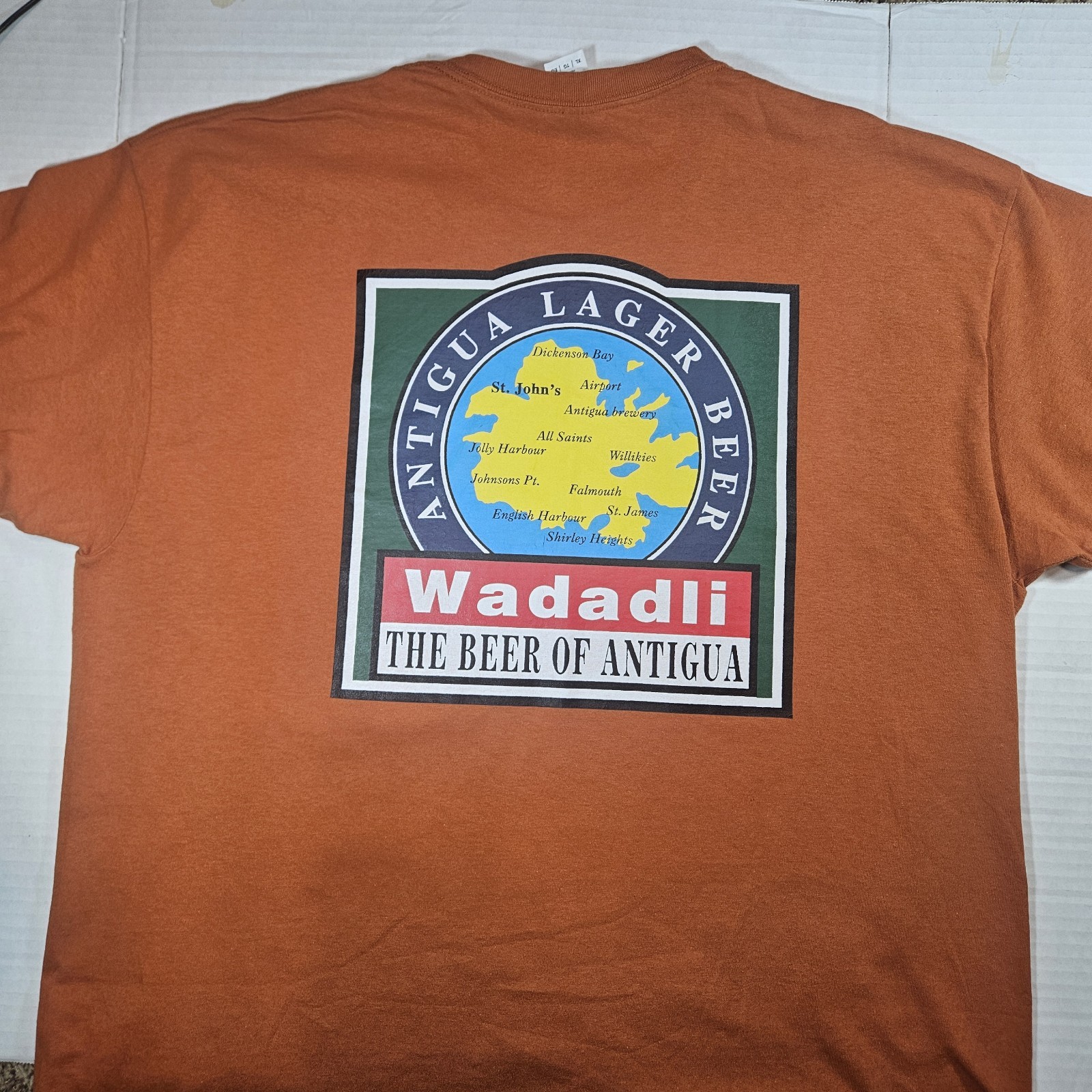 WADADLI BEER T SHIRT MENS SIZE X LARGE ANTIGUA LAGER