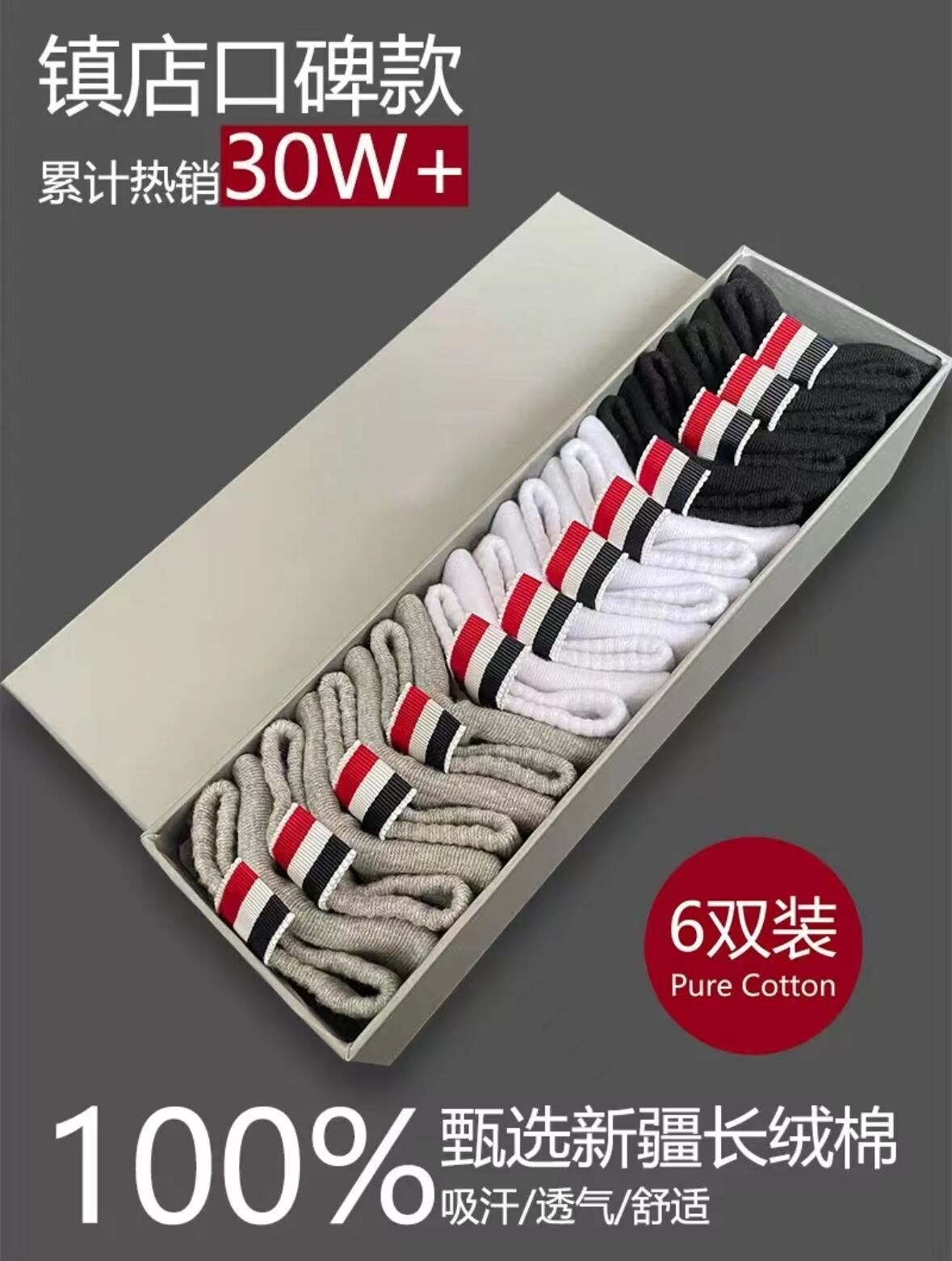 Thom Browne Men’s and Women’s Shallow Cut Short Boat Socks