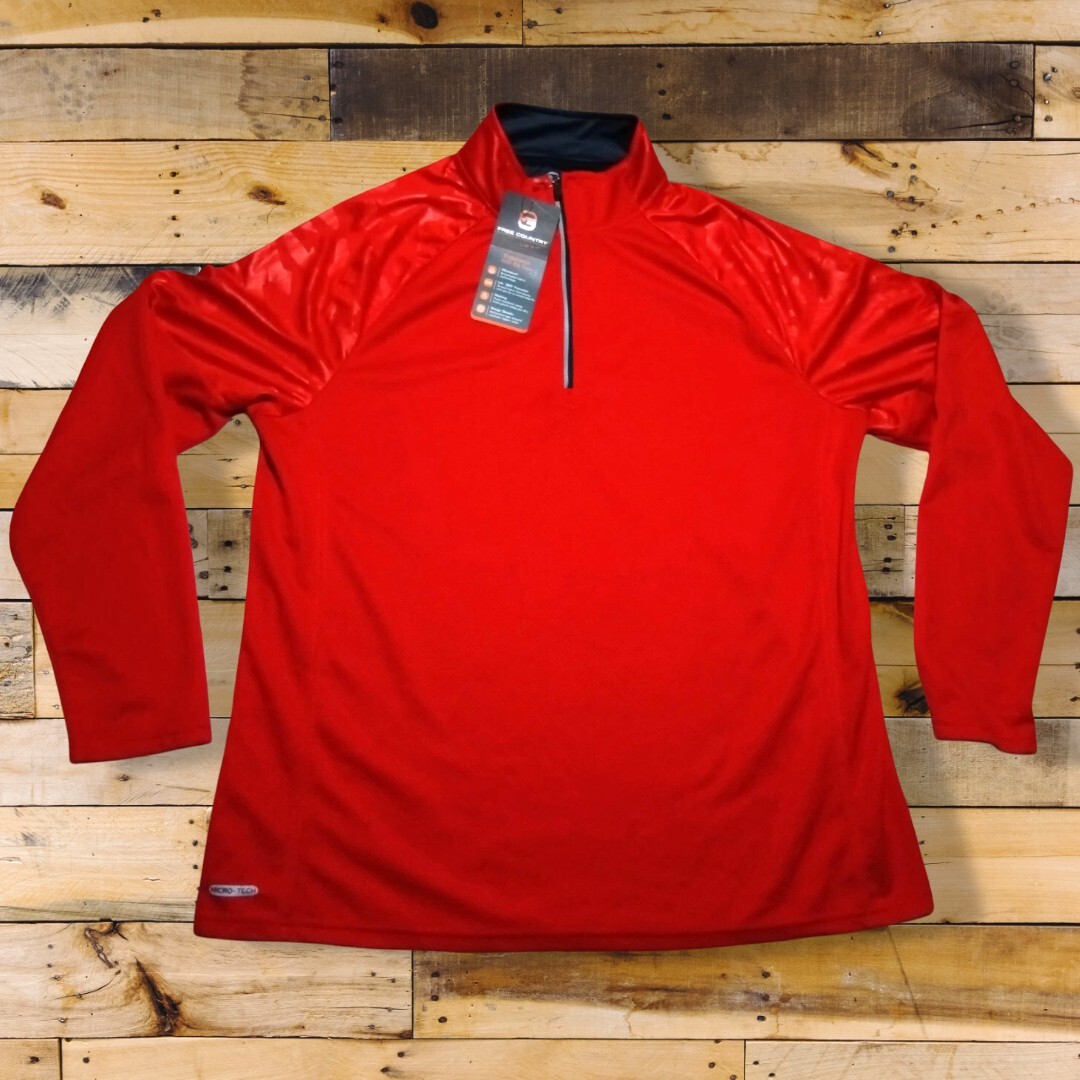 Free Country Men’s XL 1/4 Zip Pullover Long Sleeve Cycling Gym Athletic Shirt