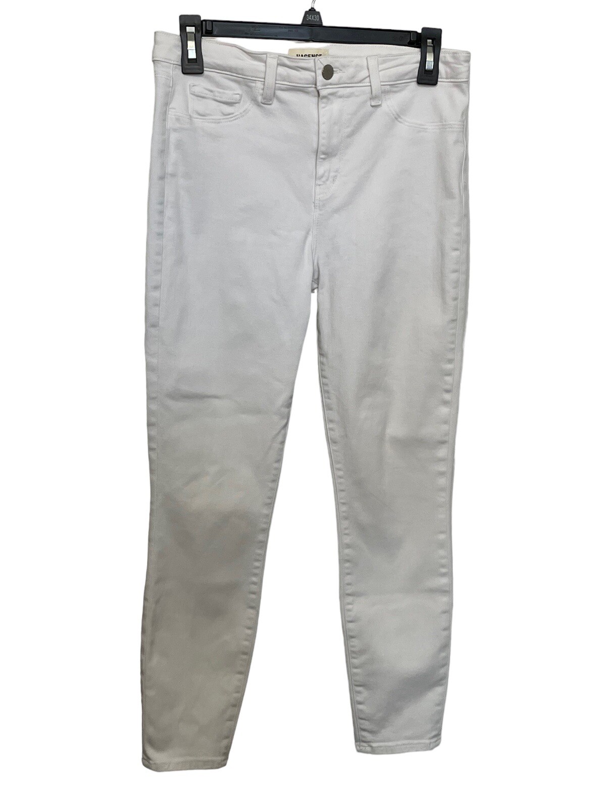 L’Agence Women’s Size 29 Margot High Rise Skinny Leg Jeans White Blanc Stretch