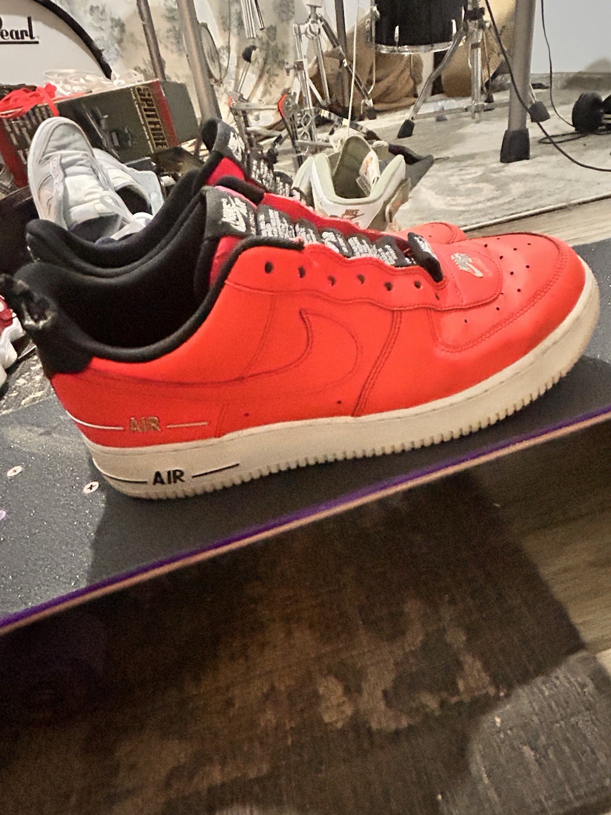 Nike Air Force 1 Low Multicolor Red Black White Low Top Sneakers