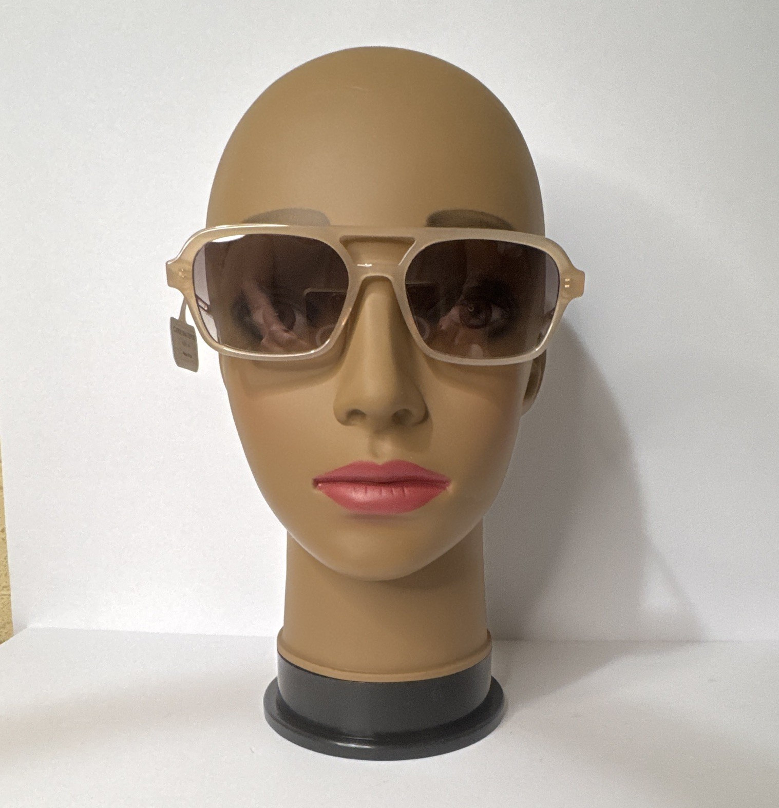 Carolina Lemke CL9203-02 Women’s Geometric Beige Brown Gradient UV400 145mm
