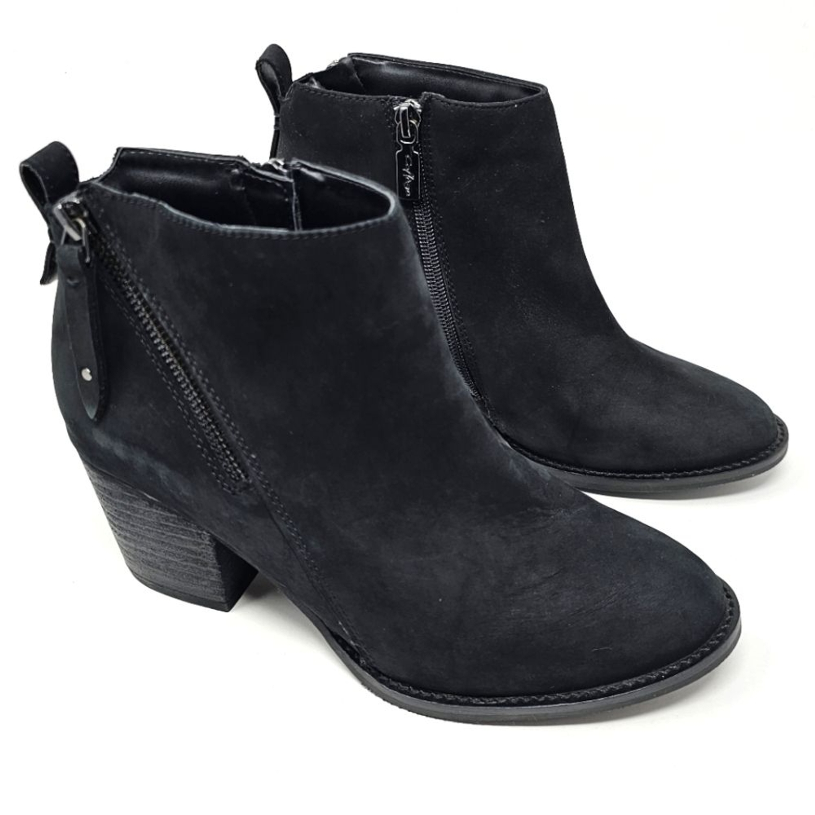Agua College Waterproof Winter Ankle Boots Size 7.5 Black Leather Sealed Seams