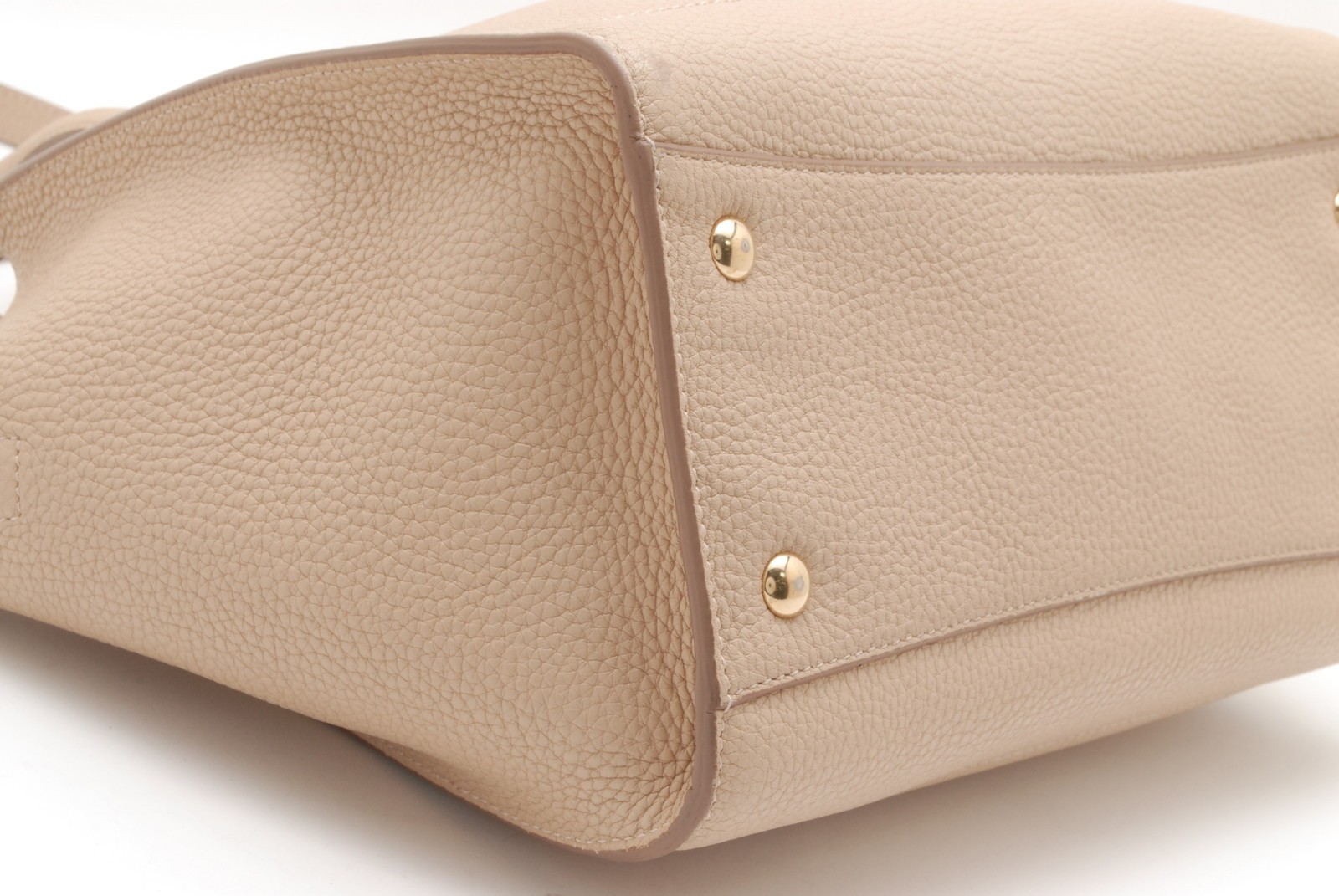 Salvatore Ferragamo Shoulder Hand Bag AMY Gancini Leather Pink Beige