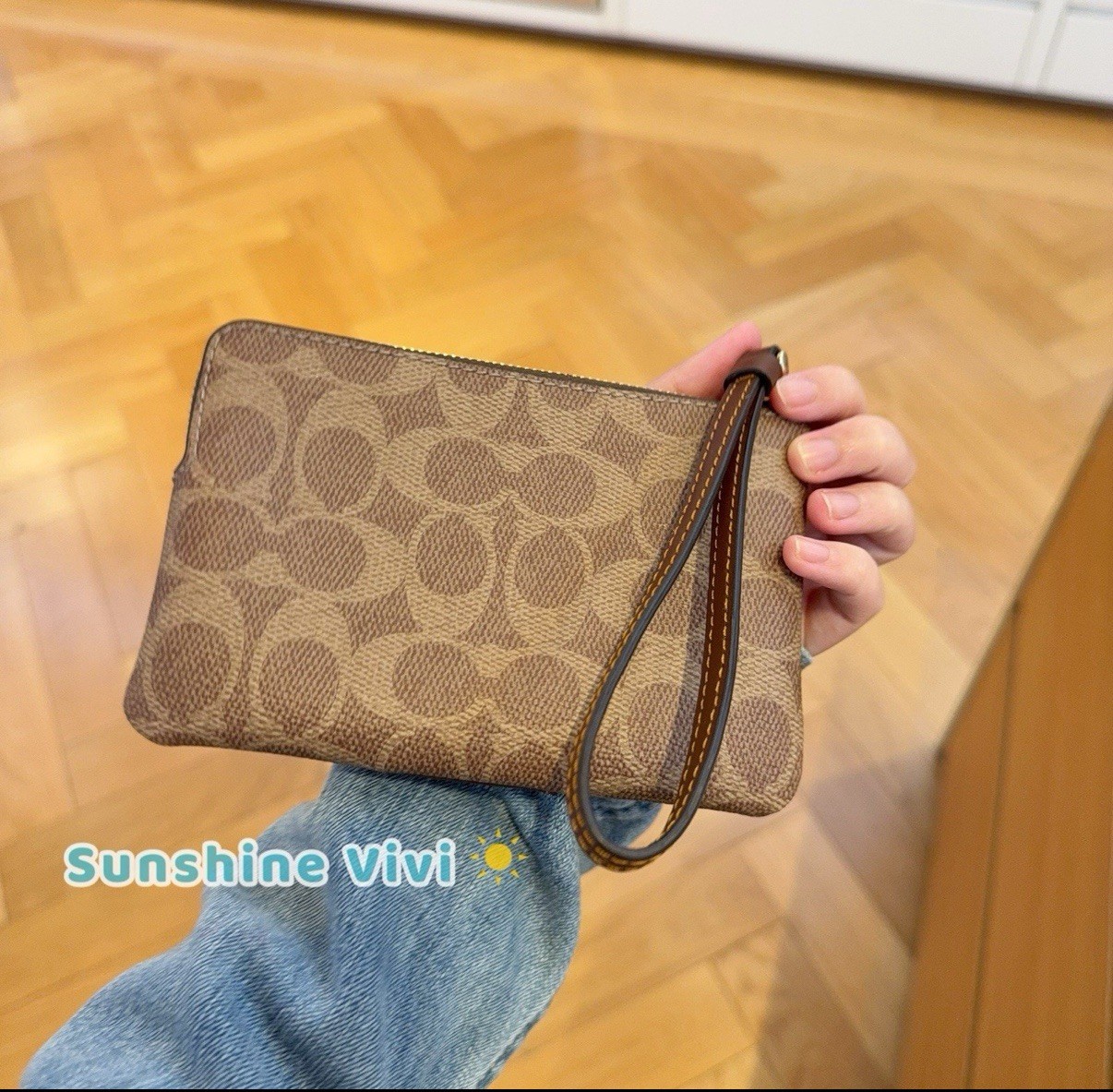 NWT Bundle Coach Teri Shoulder Bag CV933 & CW854 Wristlet & CW870 ID Case BROWN
