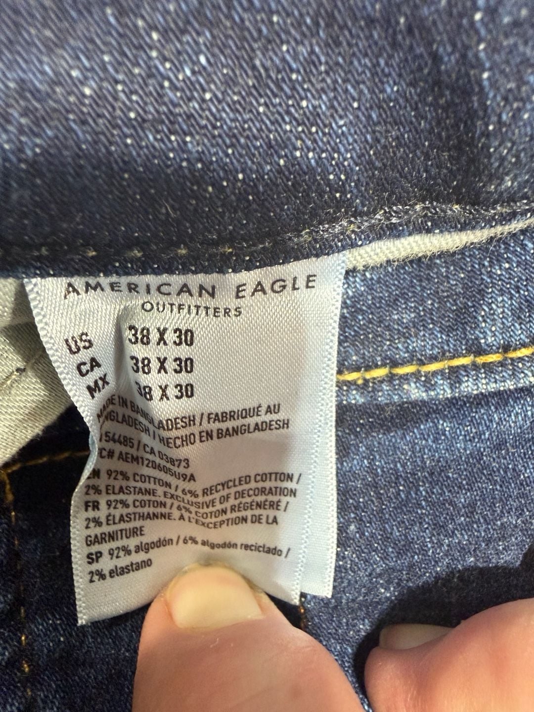 American Eagle AirFlex+ Original Straight Jeans 38×30