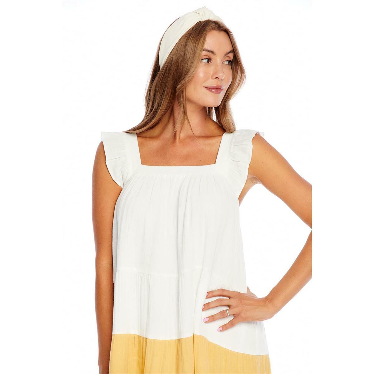 Mud Pie E3 Women Nile Colorblock Mustard Dress 85000137 Choose Size