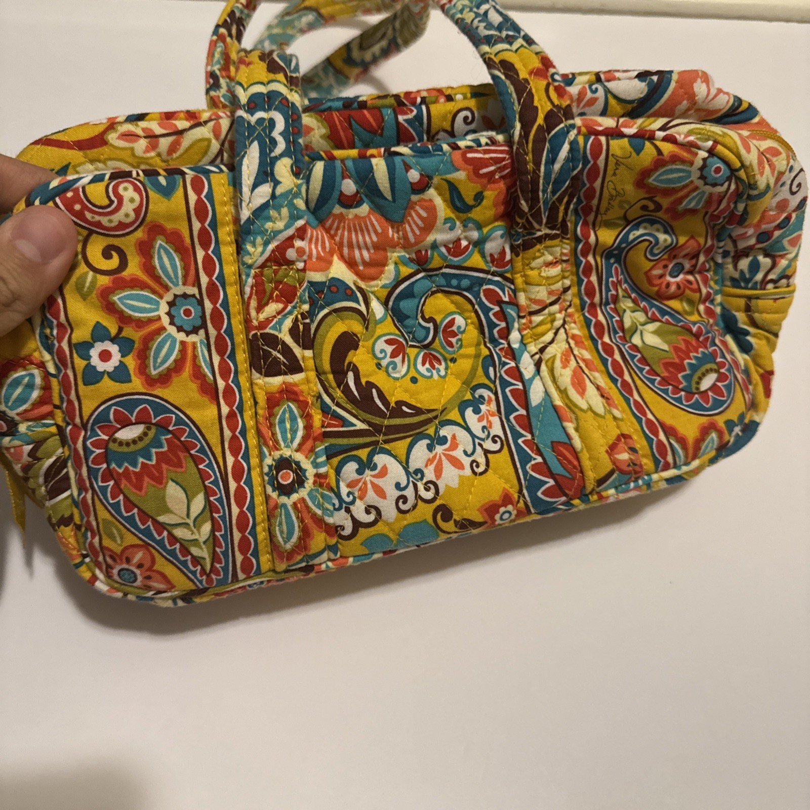 Vera Bradley Provencal Cassidy Shoulder Bag Purse Handbag Yellow Floral Zip