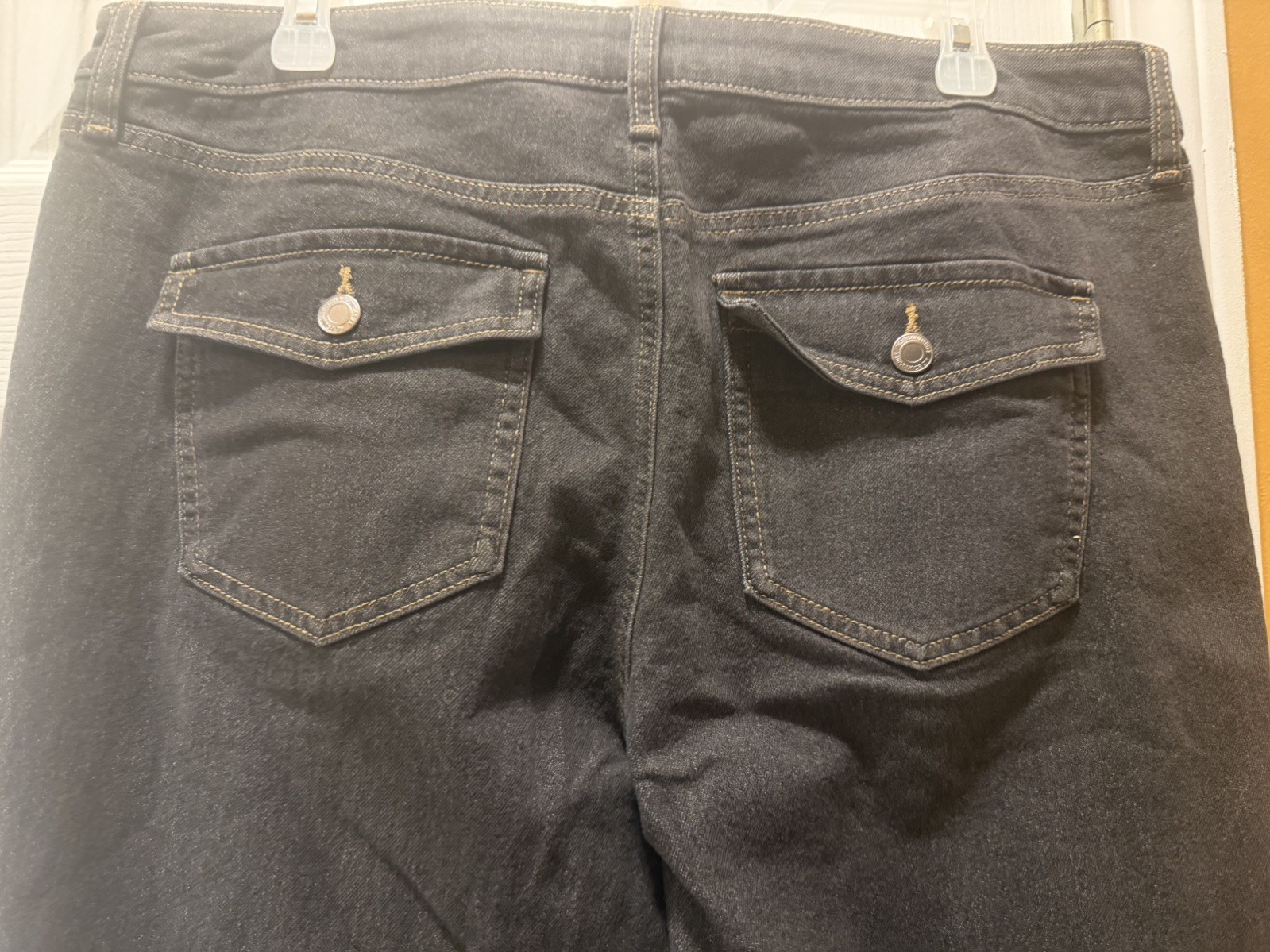 NWT Black Bootcut No Boundries Mid Rise Denim Jeans Size 4 Stretch 31” Inseam