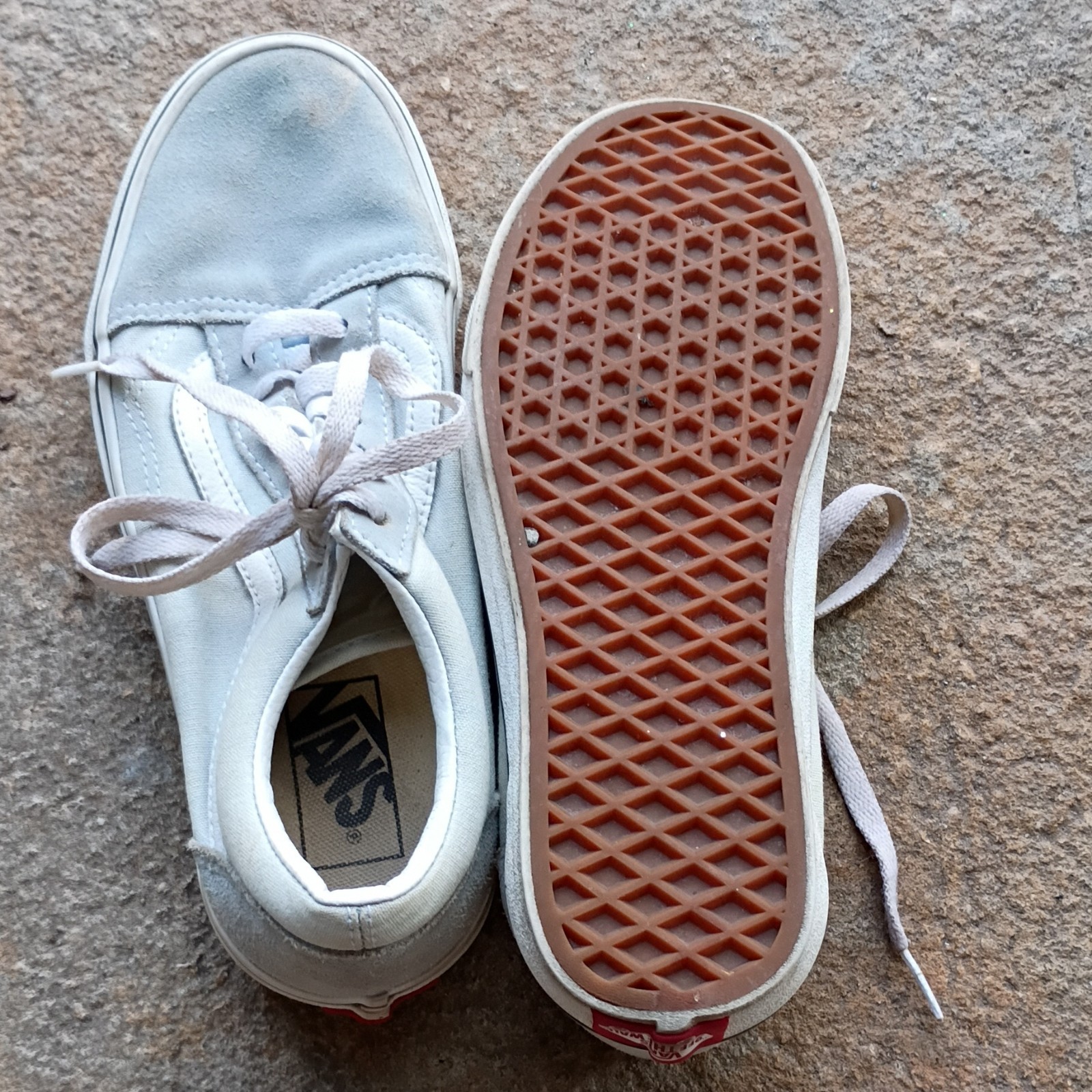 Blue and White VANS Off The Wall Size 6 Shoes Sneakers