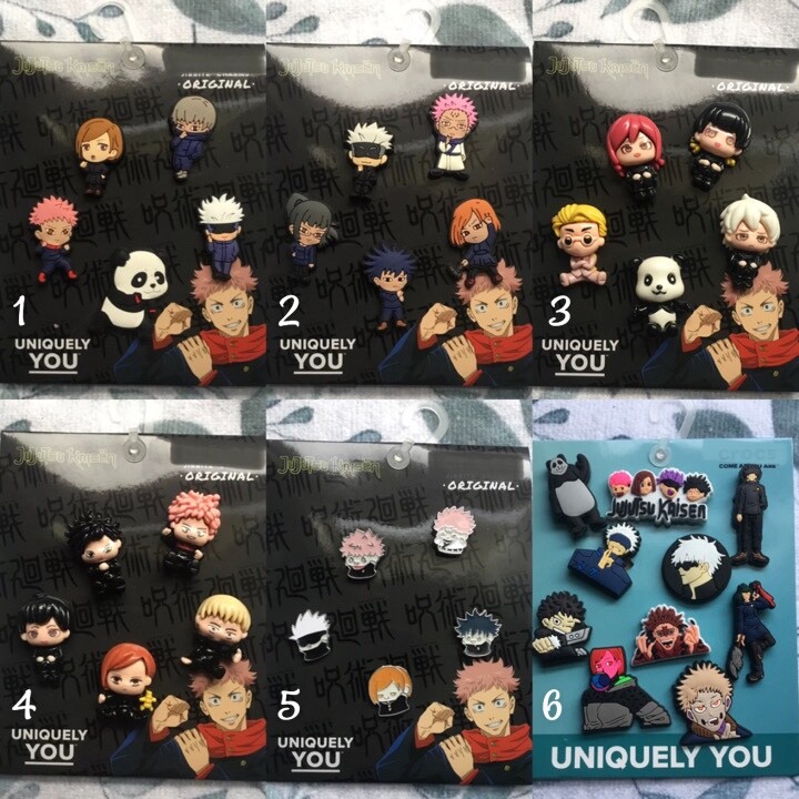 Crocs Handmade jibbitz 5-10pc Jujitsu Kaisen Anime Shoe charms Set 13