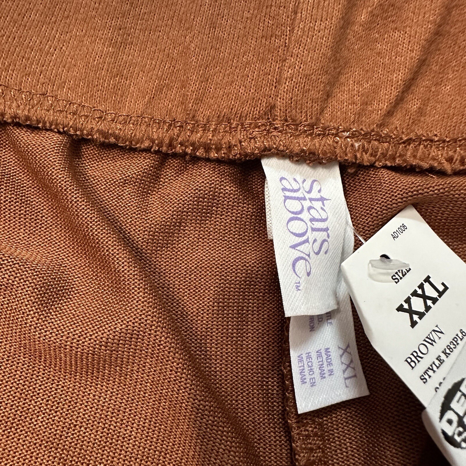 Stars above Women’s shorts Full Waistband Elastic Cream size XXL
