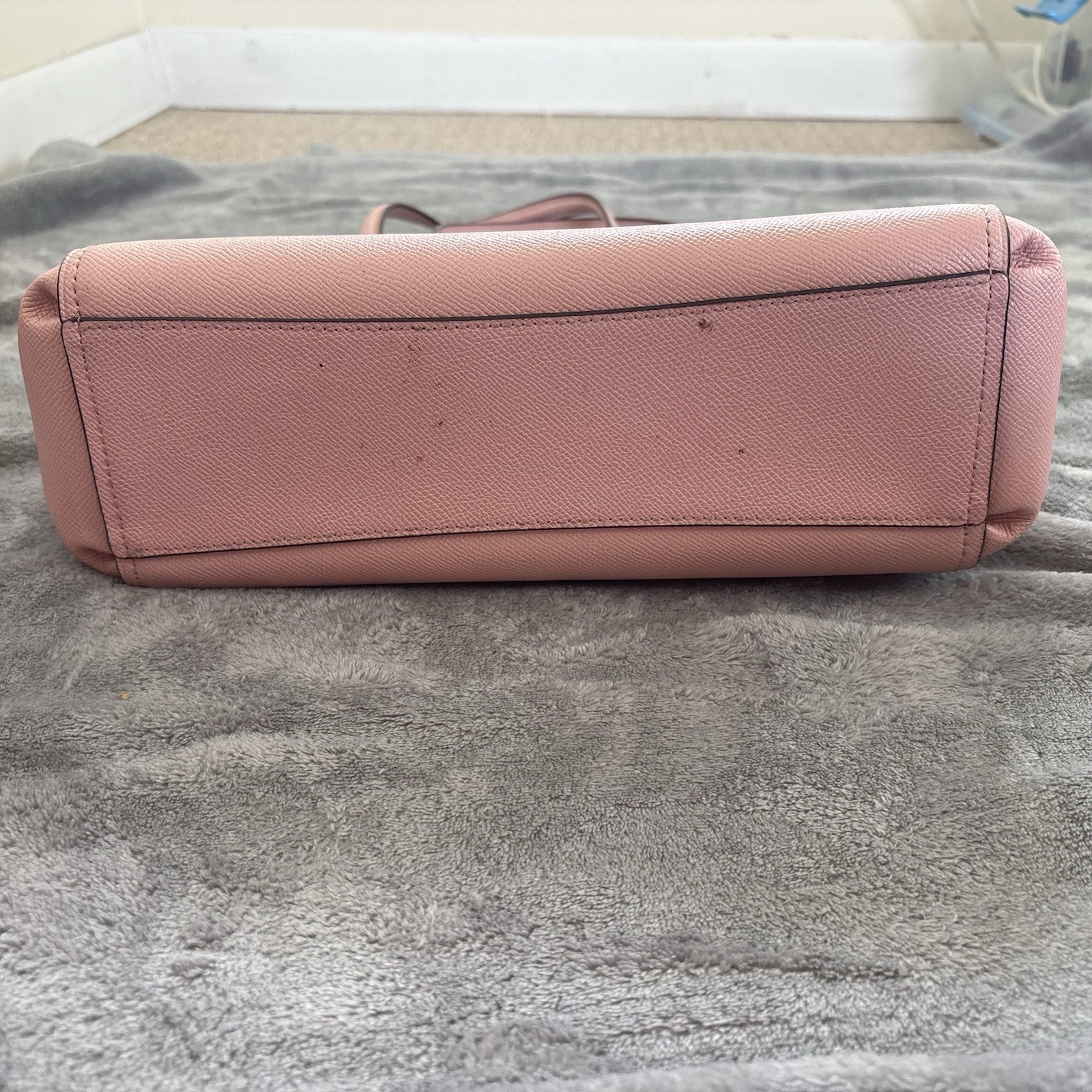 Coach Brooke Carryall Blush Pink Crossgrain Leather Satchel Bag