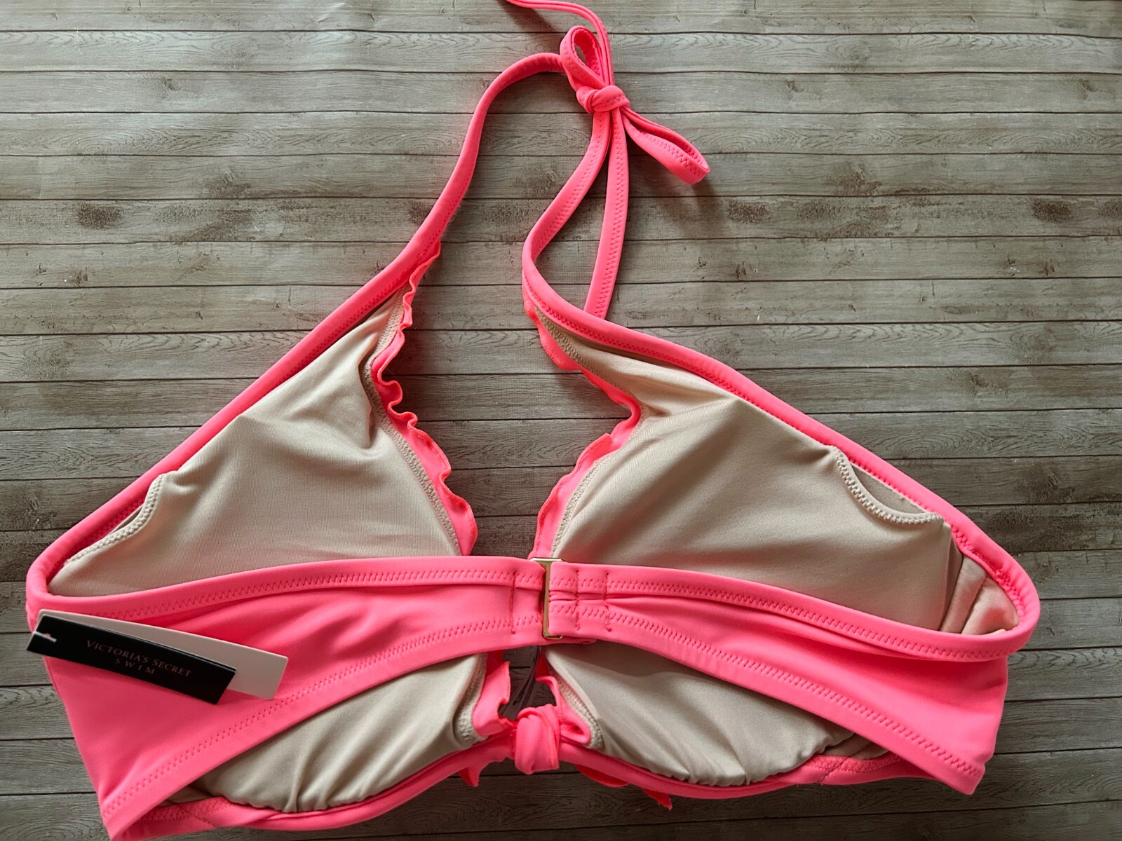Nwt Victorias Secret Capri Ruffle Swim Bikini Top 38C & Zuma Itsy Bottom 2 Pc Lg
