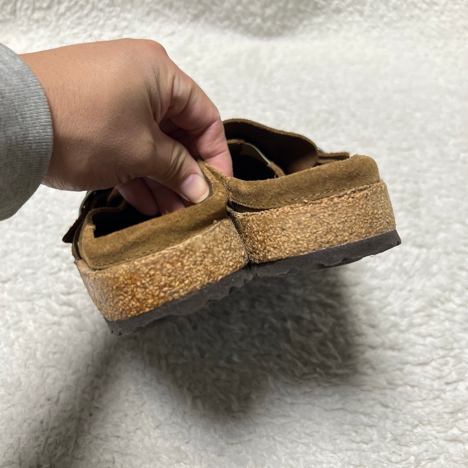 Birkenstock Buckley Clogs Mens 40 Brown Medium Narrow Suede Slip On Sandals