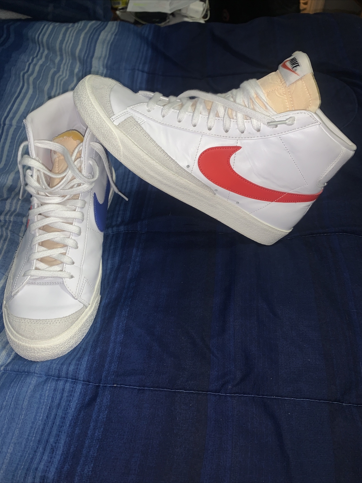 [BQ6806-117] Mens Nike Blazer Mid 77 ‘Vintage Mismatched Swoosh’ Size 10.5 White