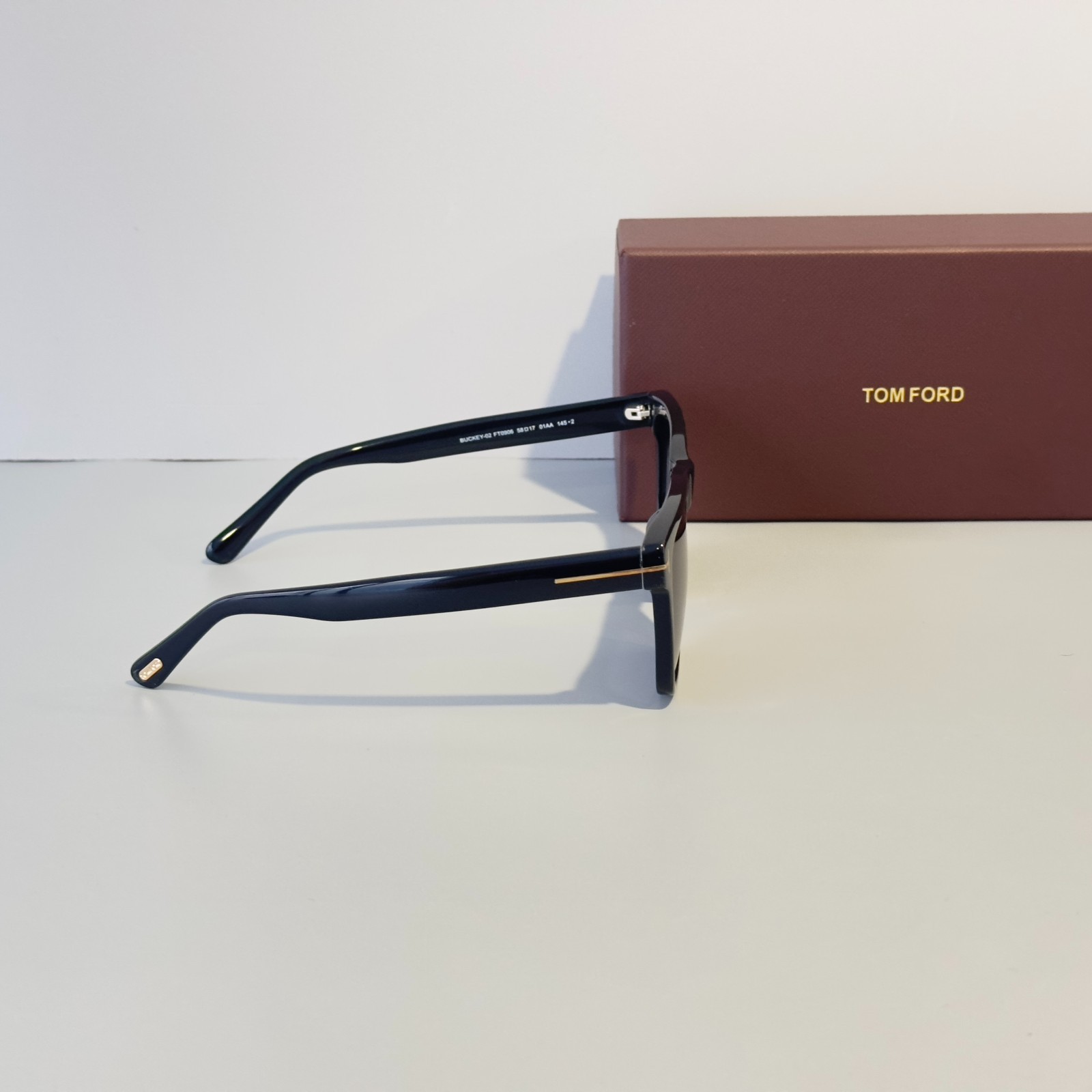 Tom Ford TF906 Black Frame Black Lenses Men’s Square Sunglasses With Box