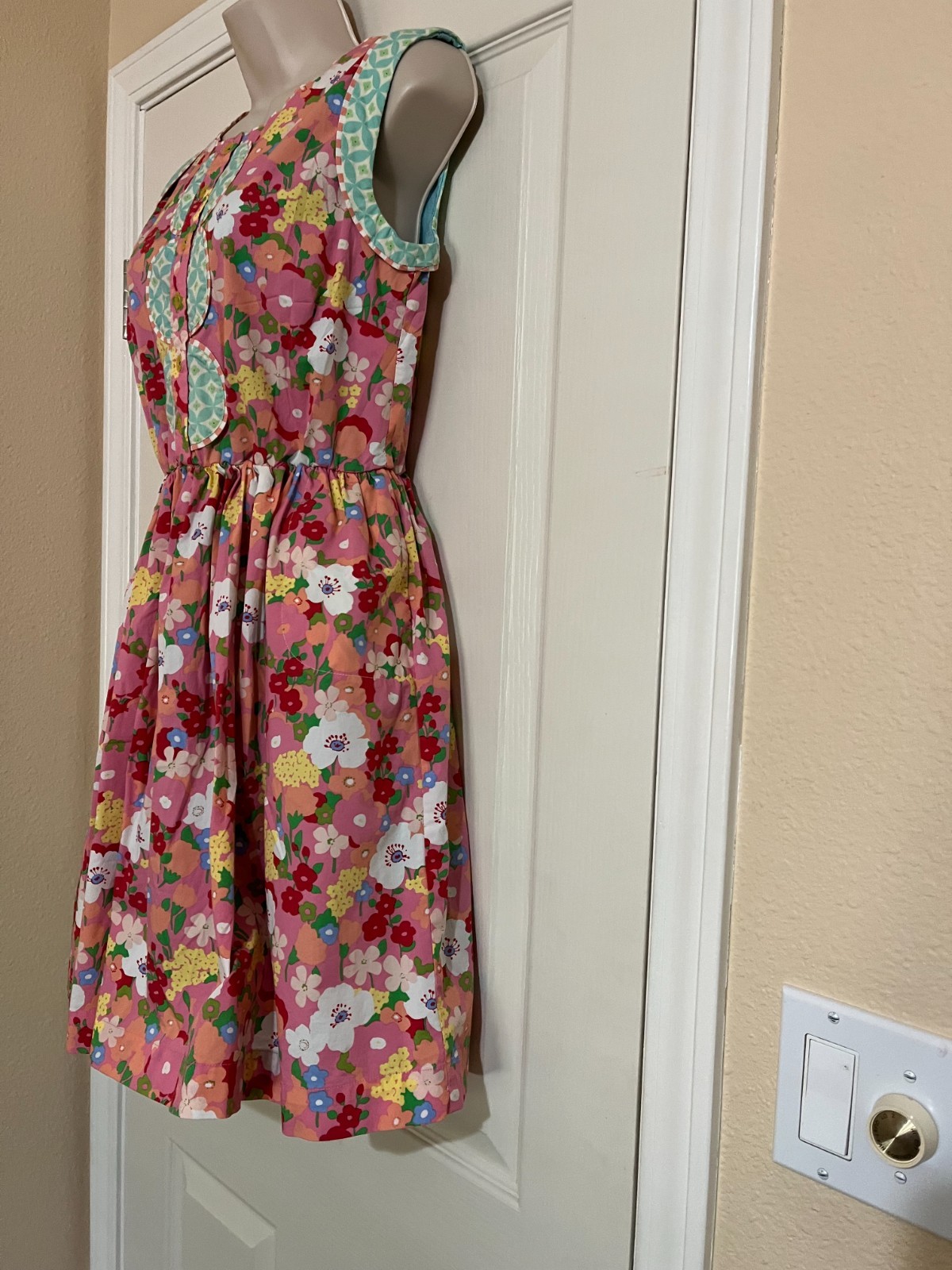 MATILDA JANE Sleeveless Leah Fit & Flare Dress Wonderful Parade Floral Pockets S