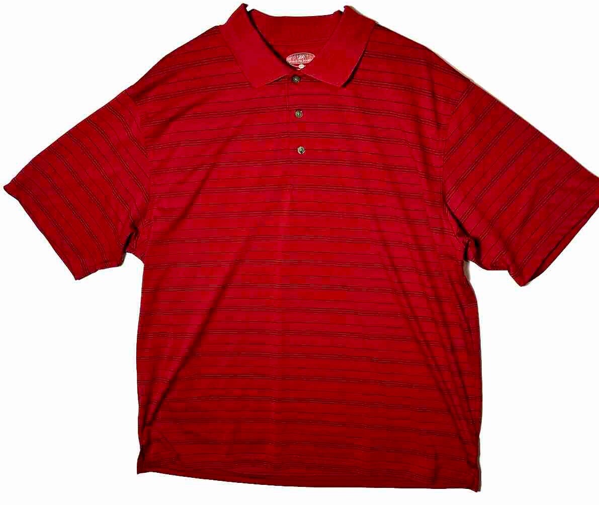 Pro Player Golf Polo Men’s XL Red Shirts with Black Stripes