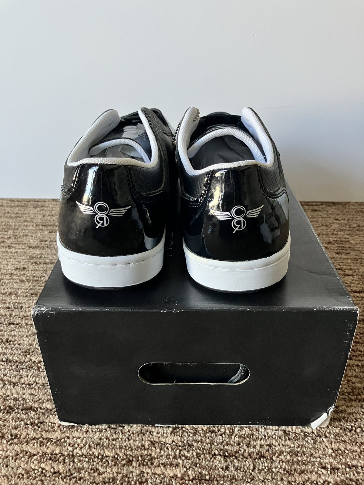 Creative Recreation Cesario Lo Black Patent Snake Sz 11.5 CR4LO-37 New