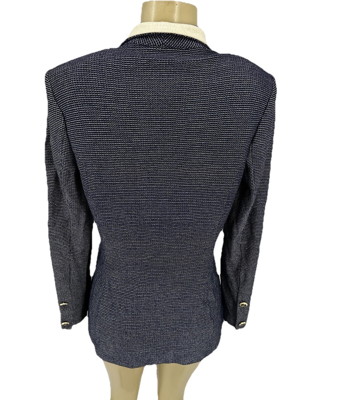 Vintage St. John Collection Marie Gray 8 Blazer Jacket Santana Knit Full Zip C23
