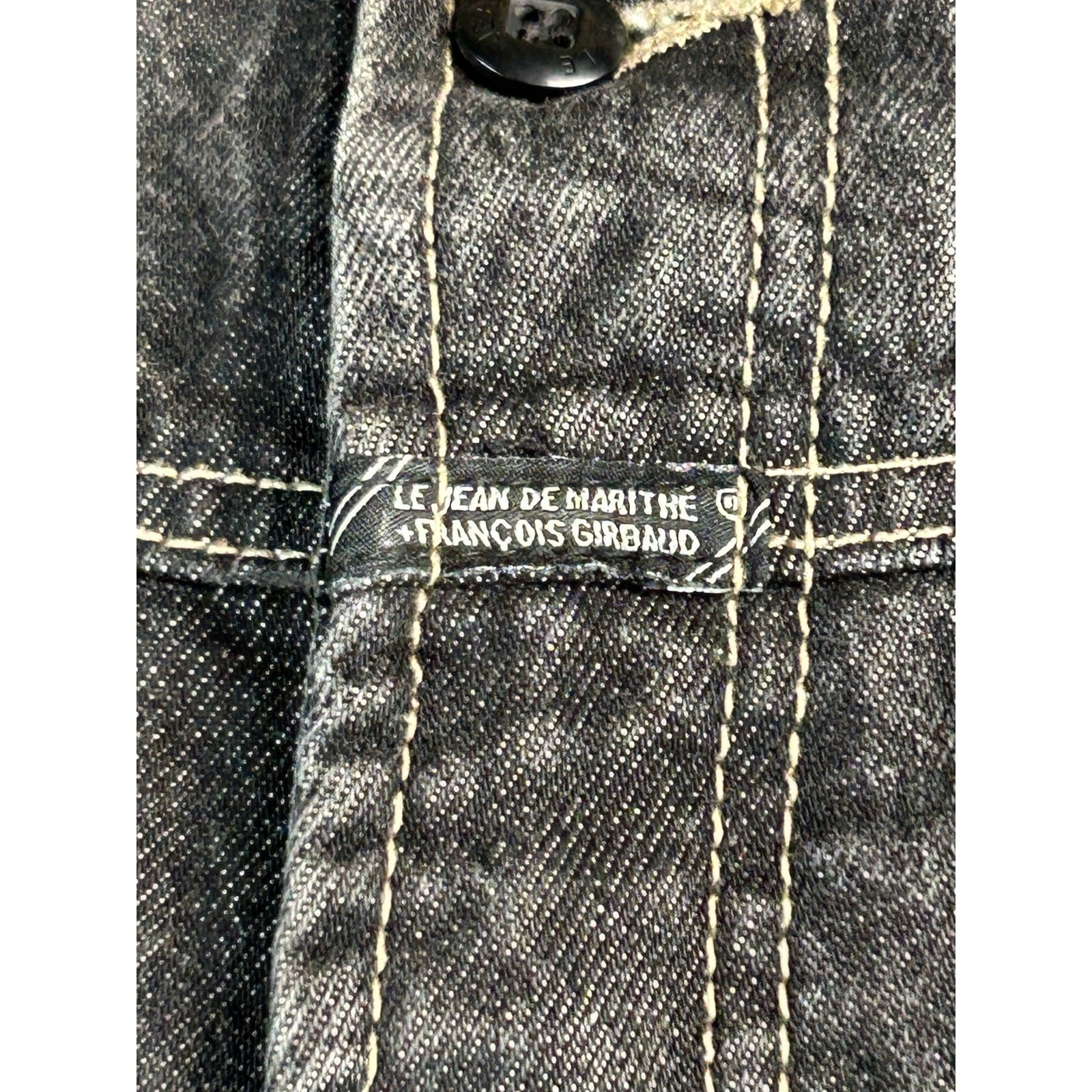 Marlithe Francois Girbaud Jeans Men’s 40 Blk Carpenter Wide Leg Denim Y2K Baggy