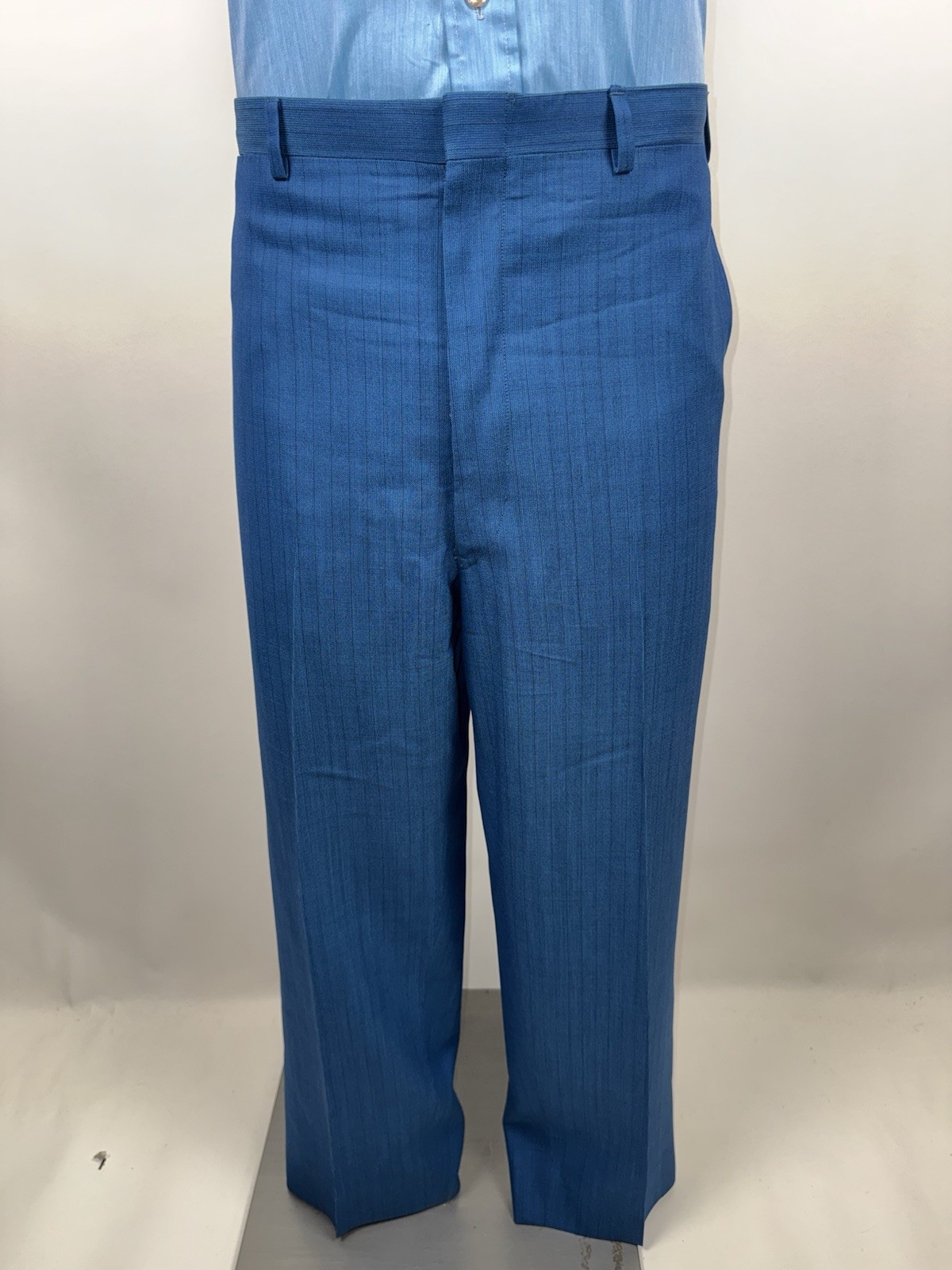 Vtg 50s 60 Sears Suit Mens 46 Long Jacket 40 28 Pants Kings Crown MCM Wool Blue