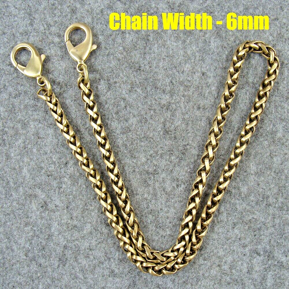 Solid Brass Bag Wallet Chain Fob Pants Jeans Chain Key Chain – 20 INCHES