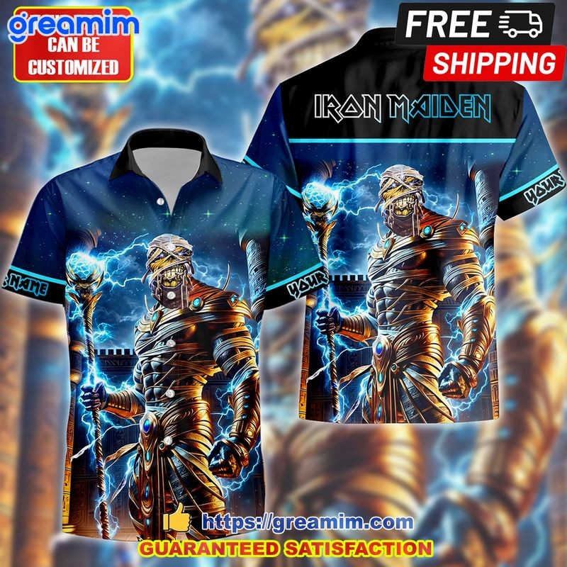 Personalized Iron Maiden Power Slave Casual Hawaiian Shirt