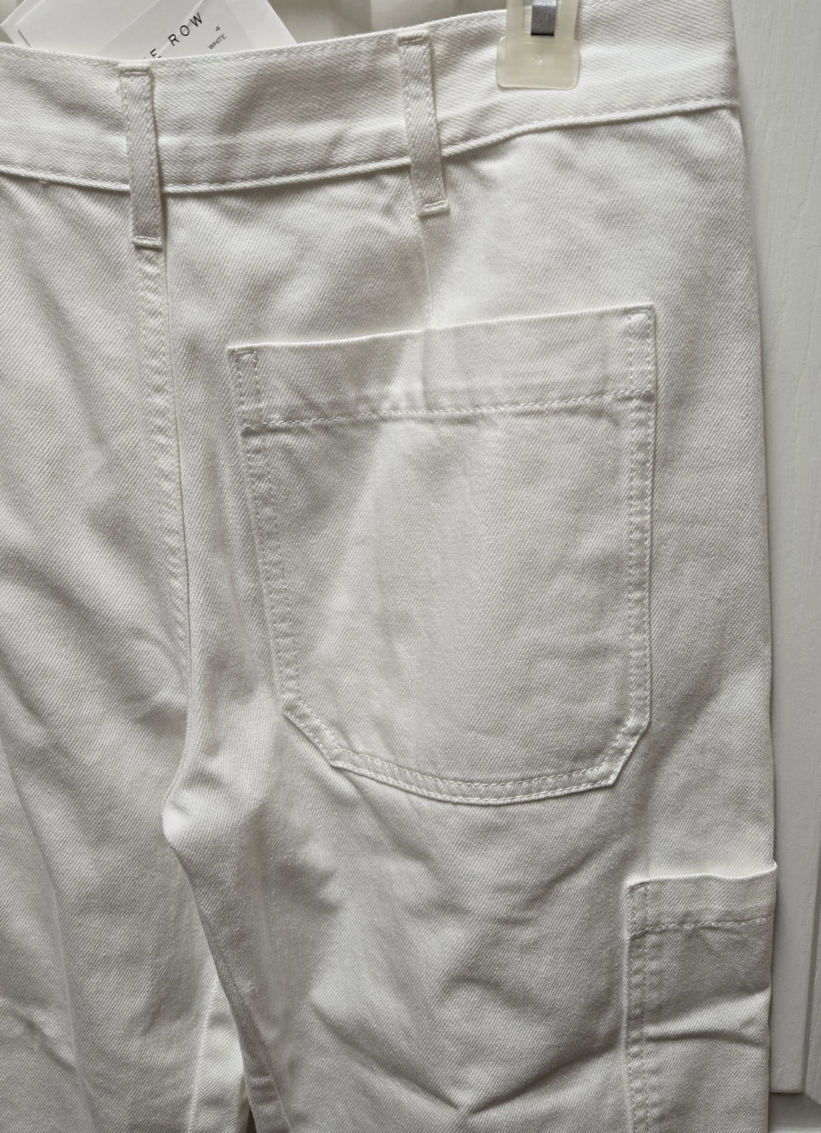 The Row Hester Wide Leg Cropped Jeans, Size 4, White